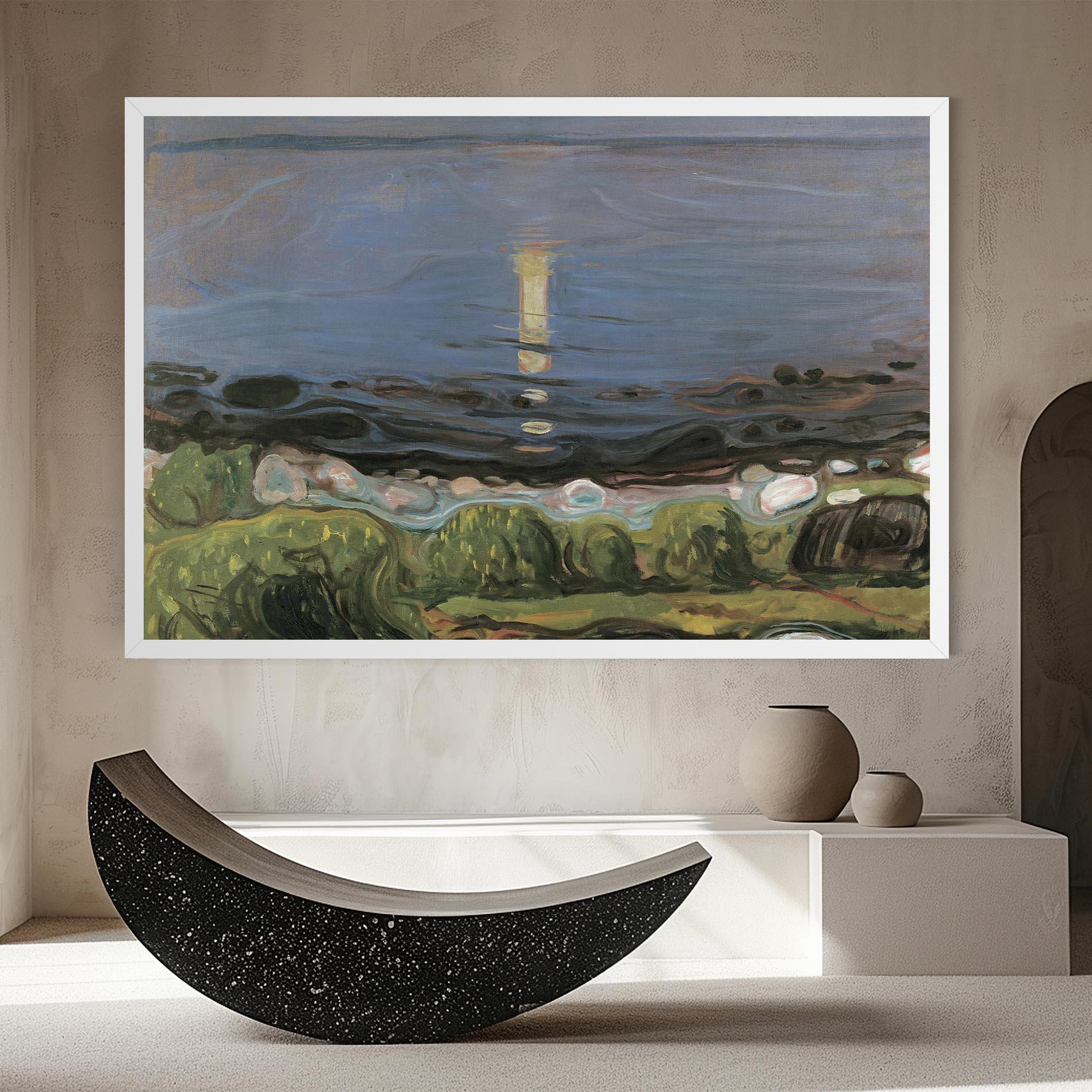 Leinwandbild Summer Night Beach mockup 8