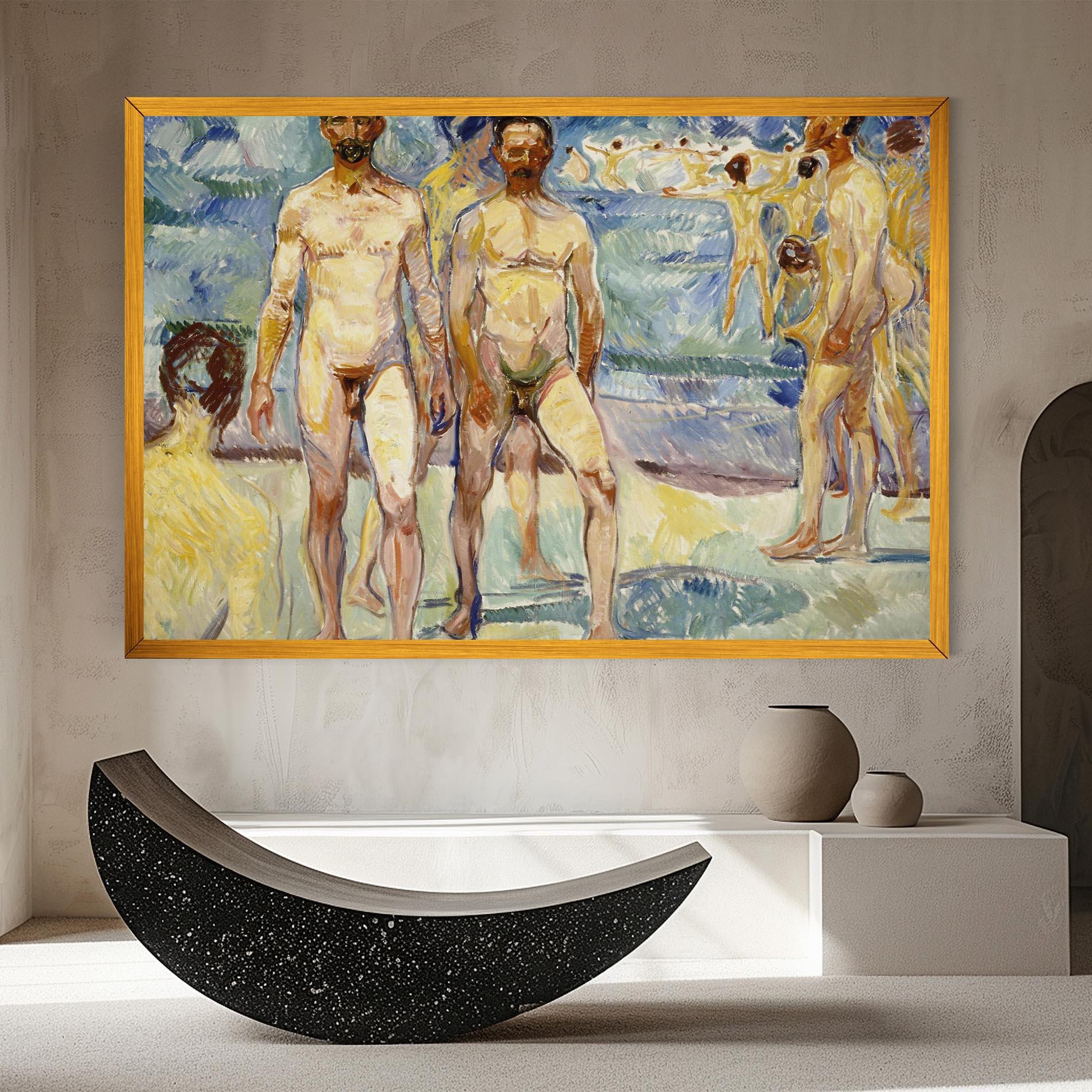 Leinwandbild Bathing Men mockup 8