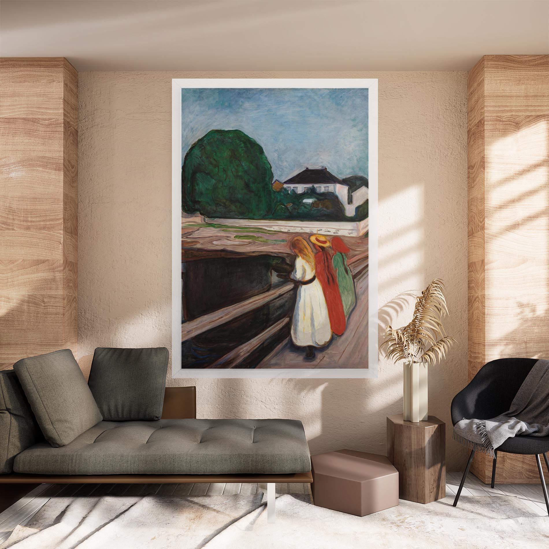 Leinwandbild Girls On The Bridge mockup 8