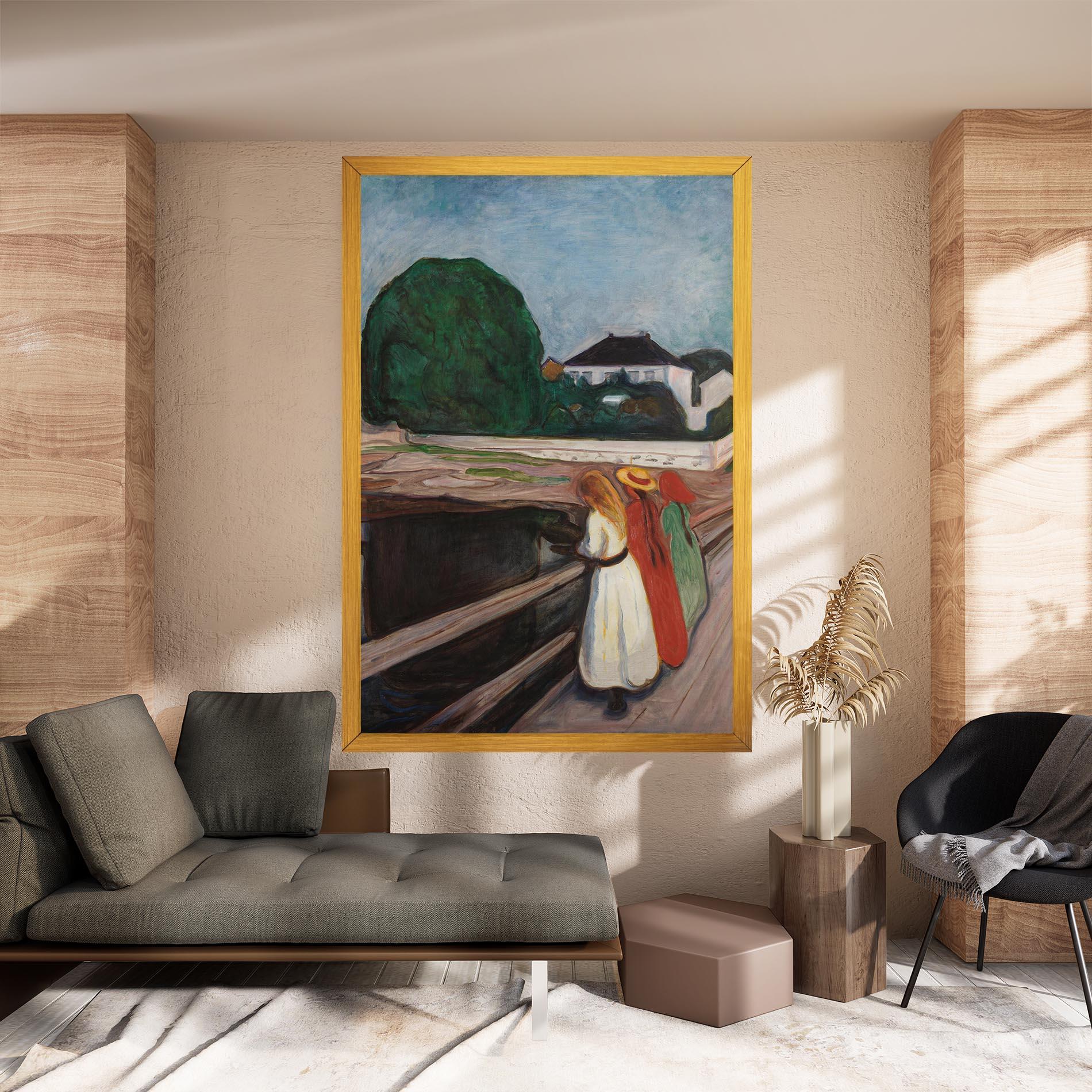 Leinwandbild Girls On The Bridge mockup 8