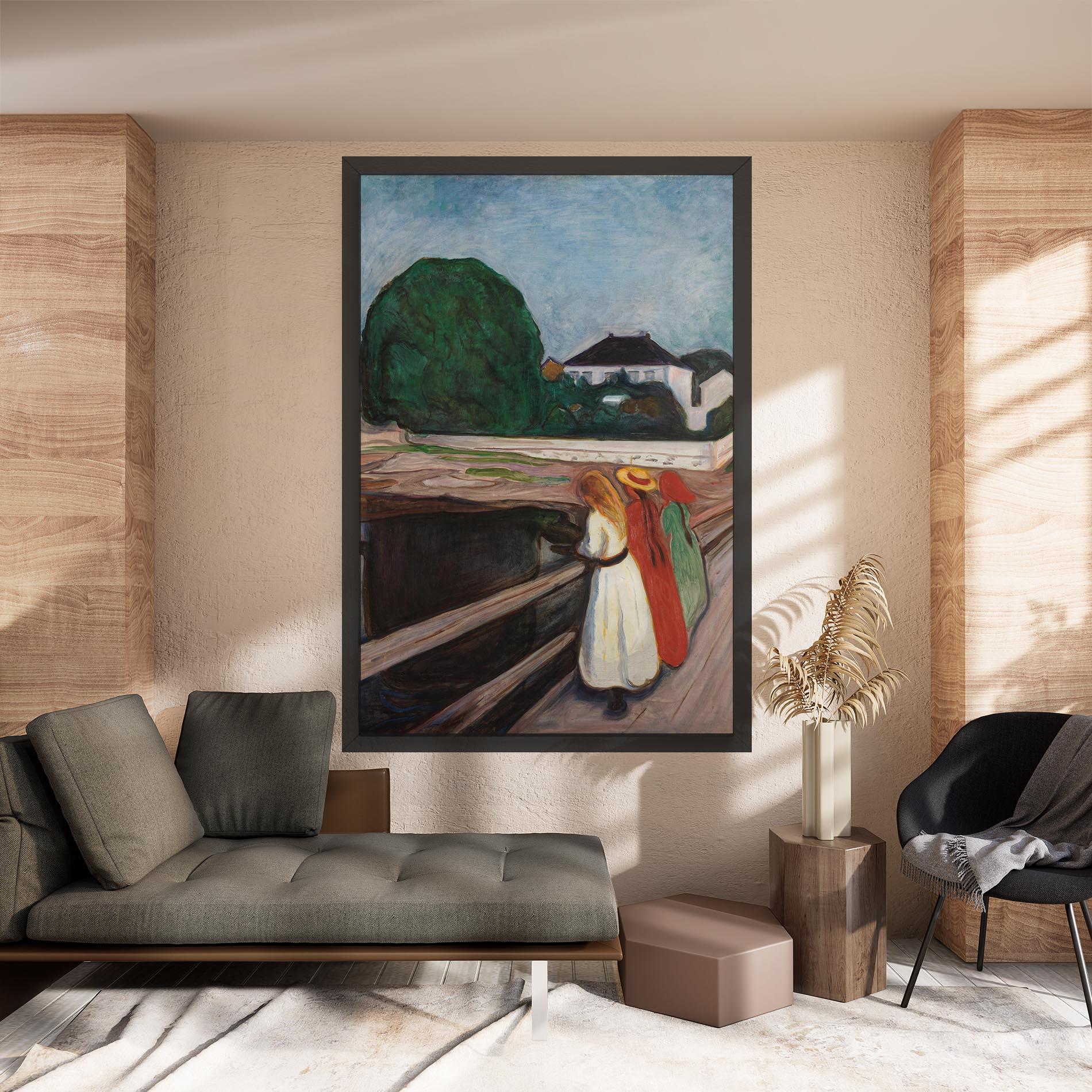 Leinwandbild Girls On The Bridge mockup 8