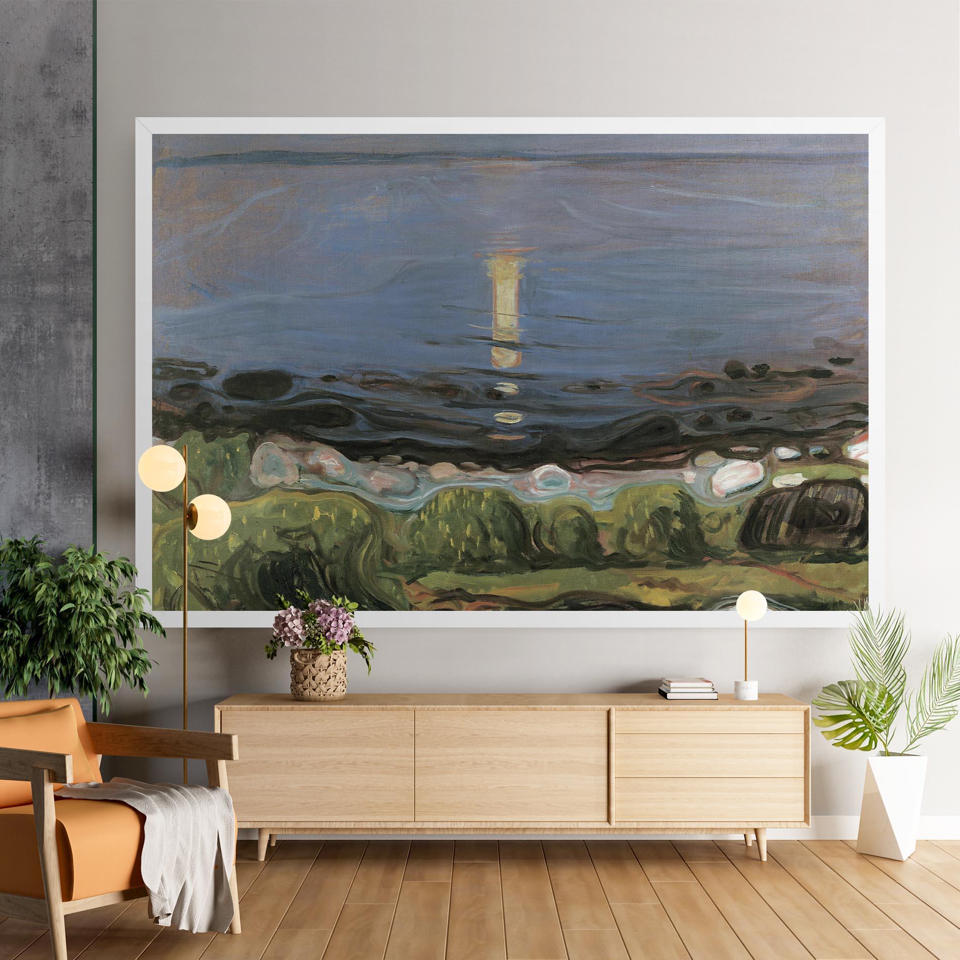 Leinwandbild Summer Night Beach mockup 9