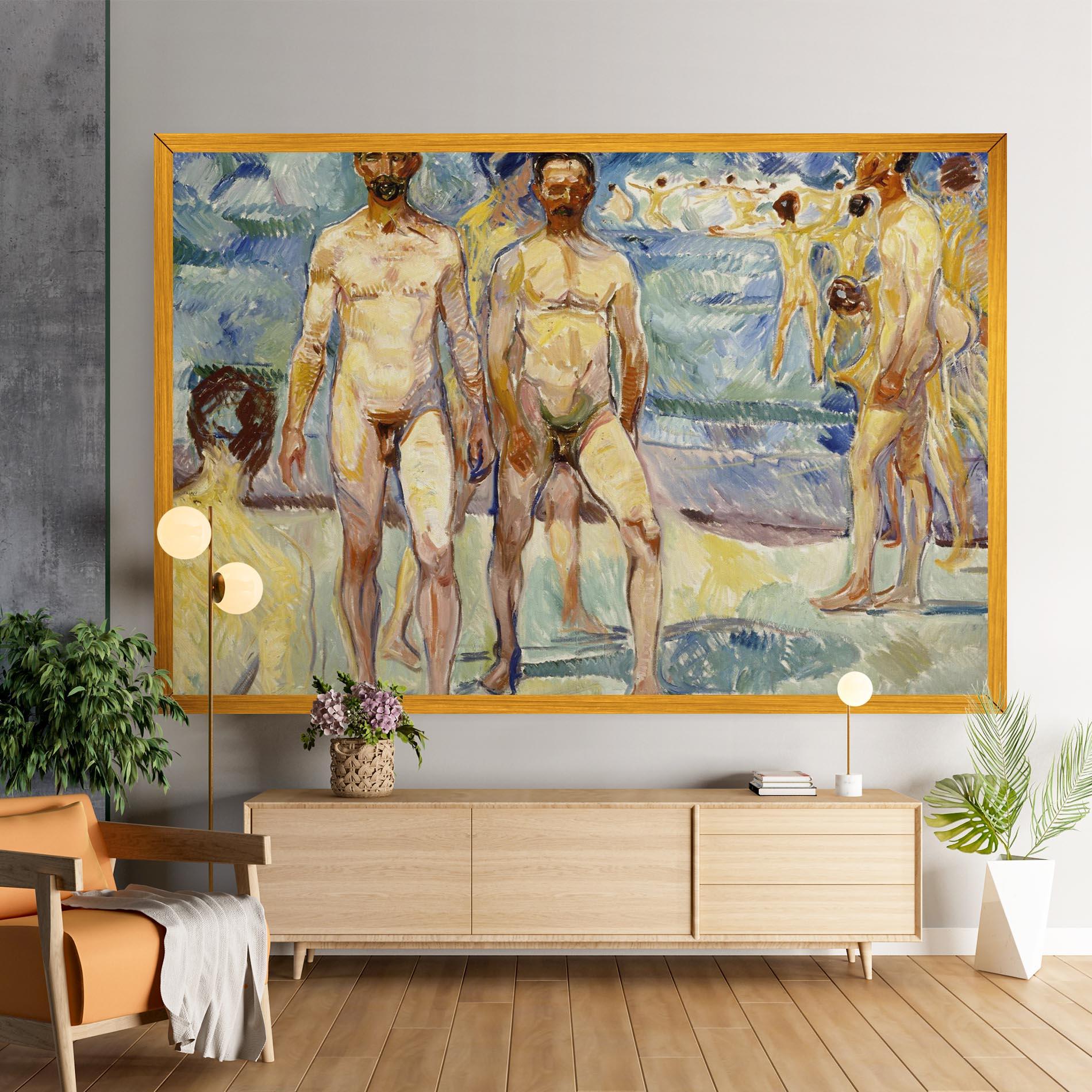 Leinwandbild Bathing Men mockup 9