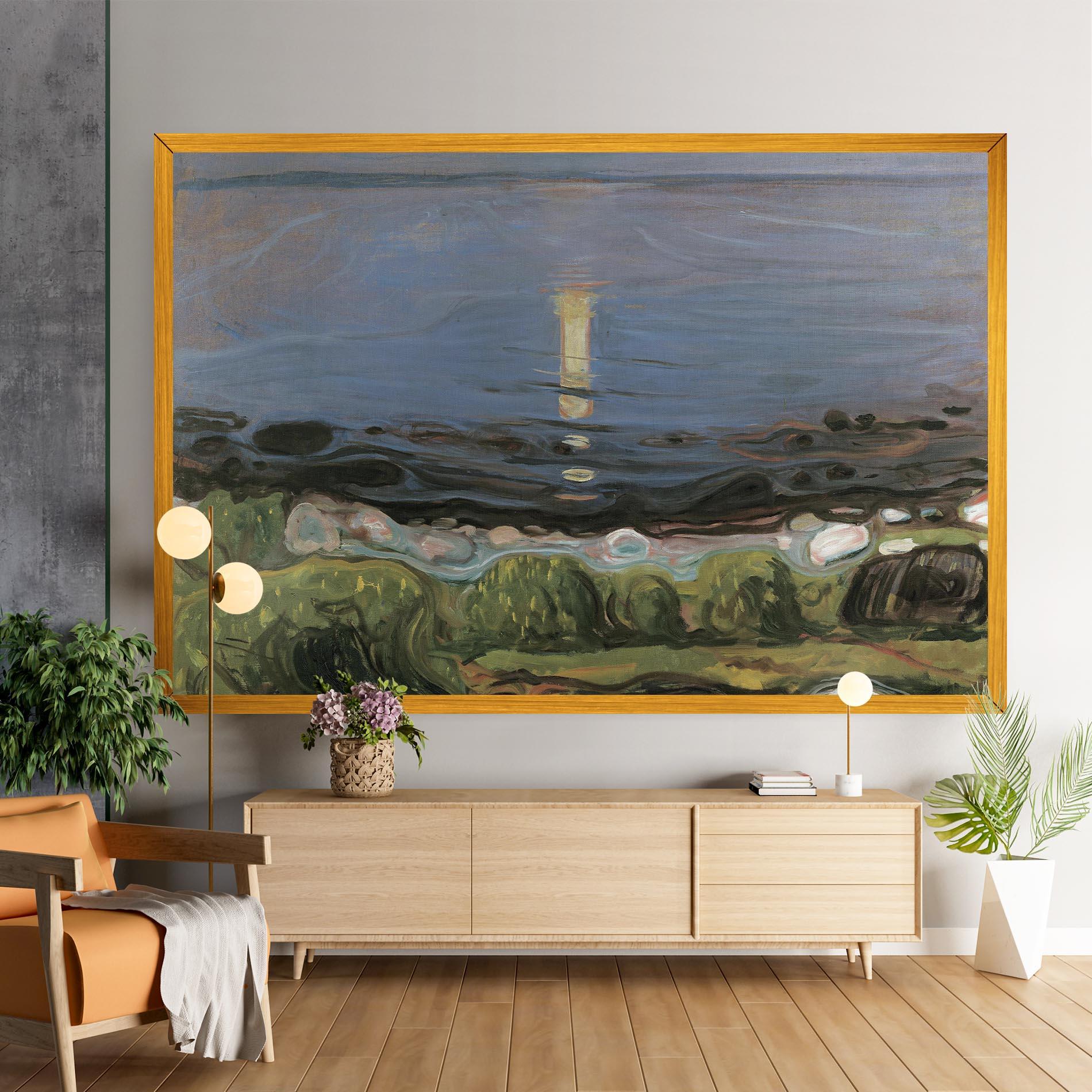 Leinwandbild Summer Night Beach mockup 9