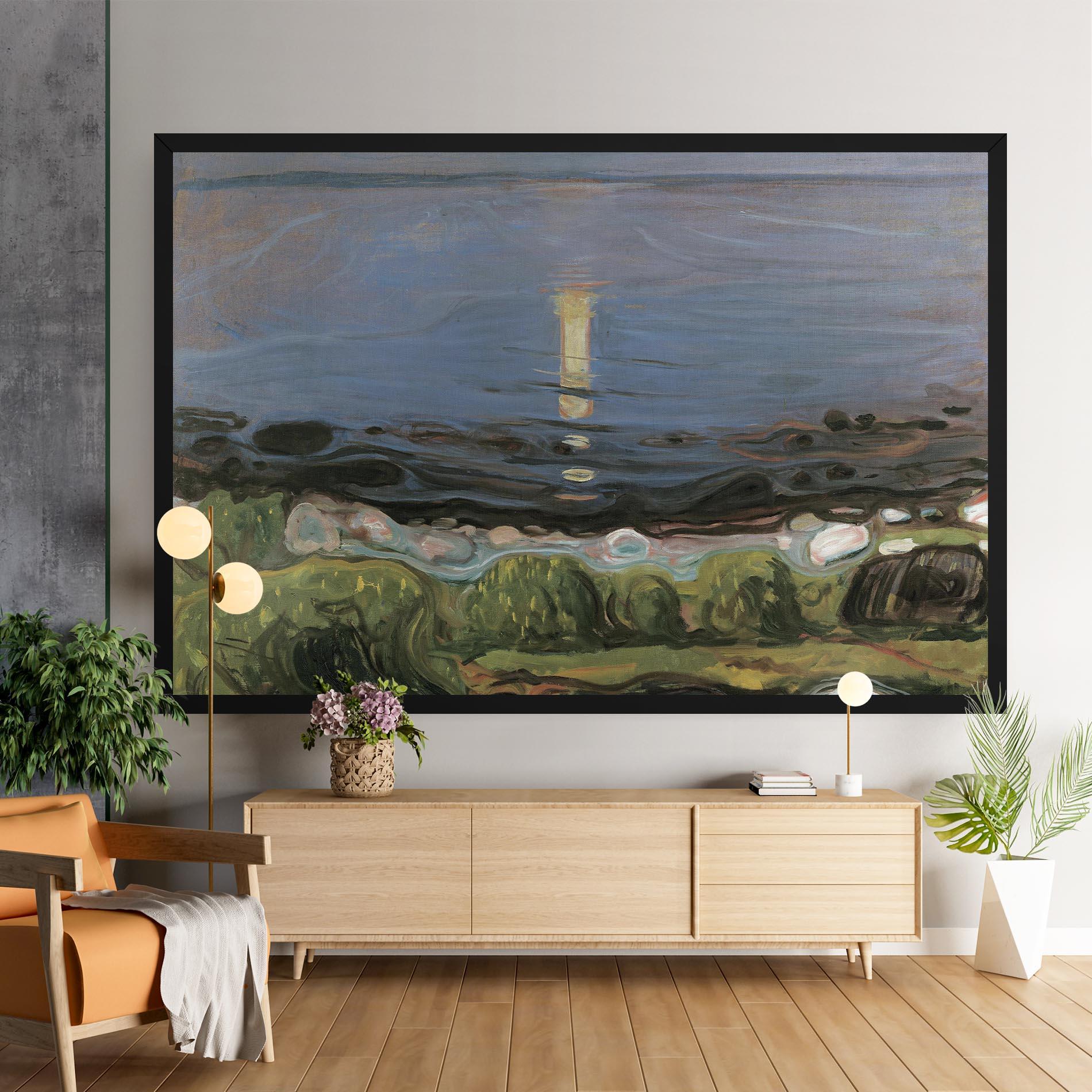 Leinwandbild Summer Night Beach mockup 9