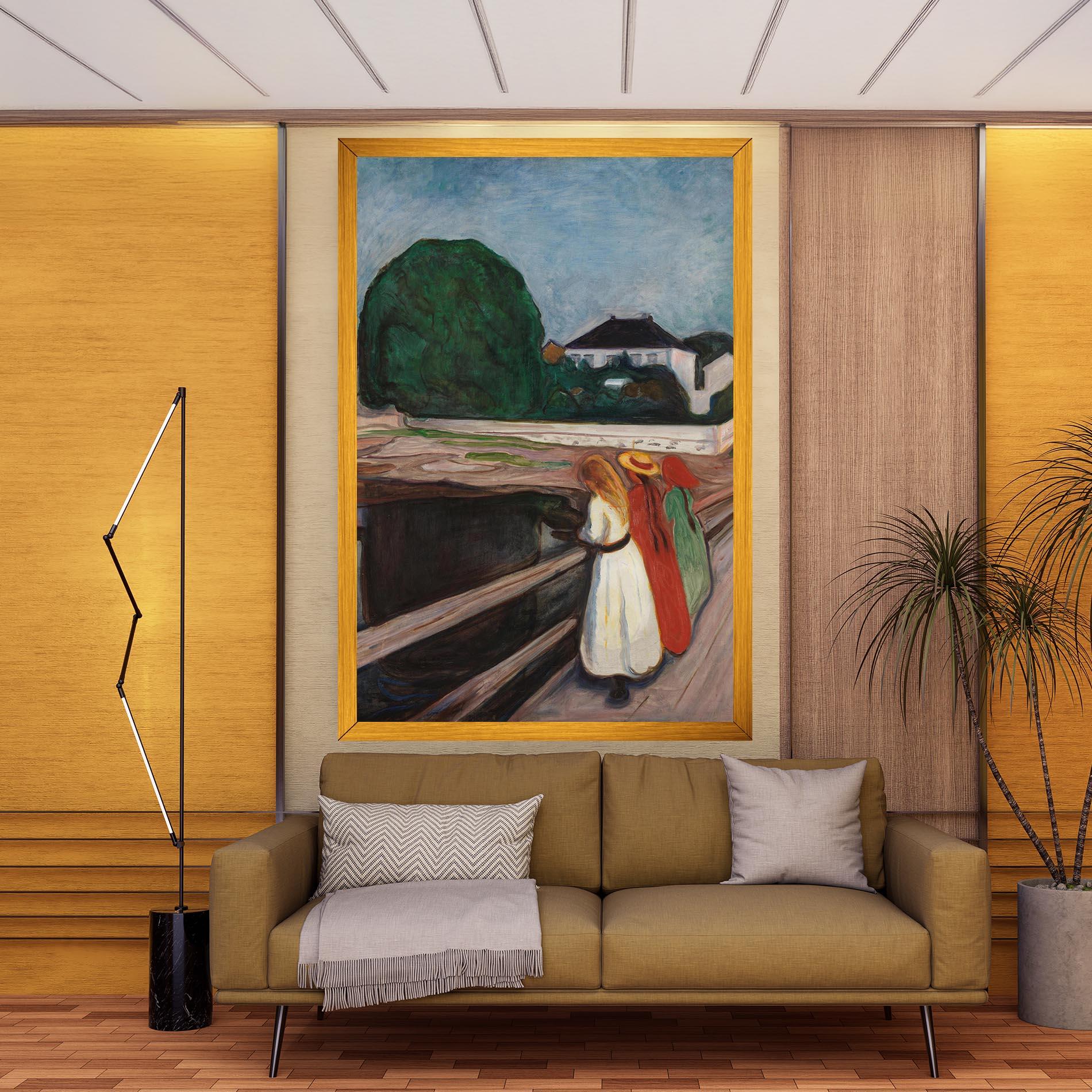 Leinwandbild Girls On The Bridge mockup 9