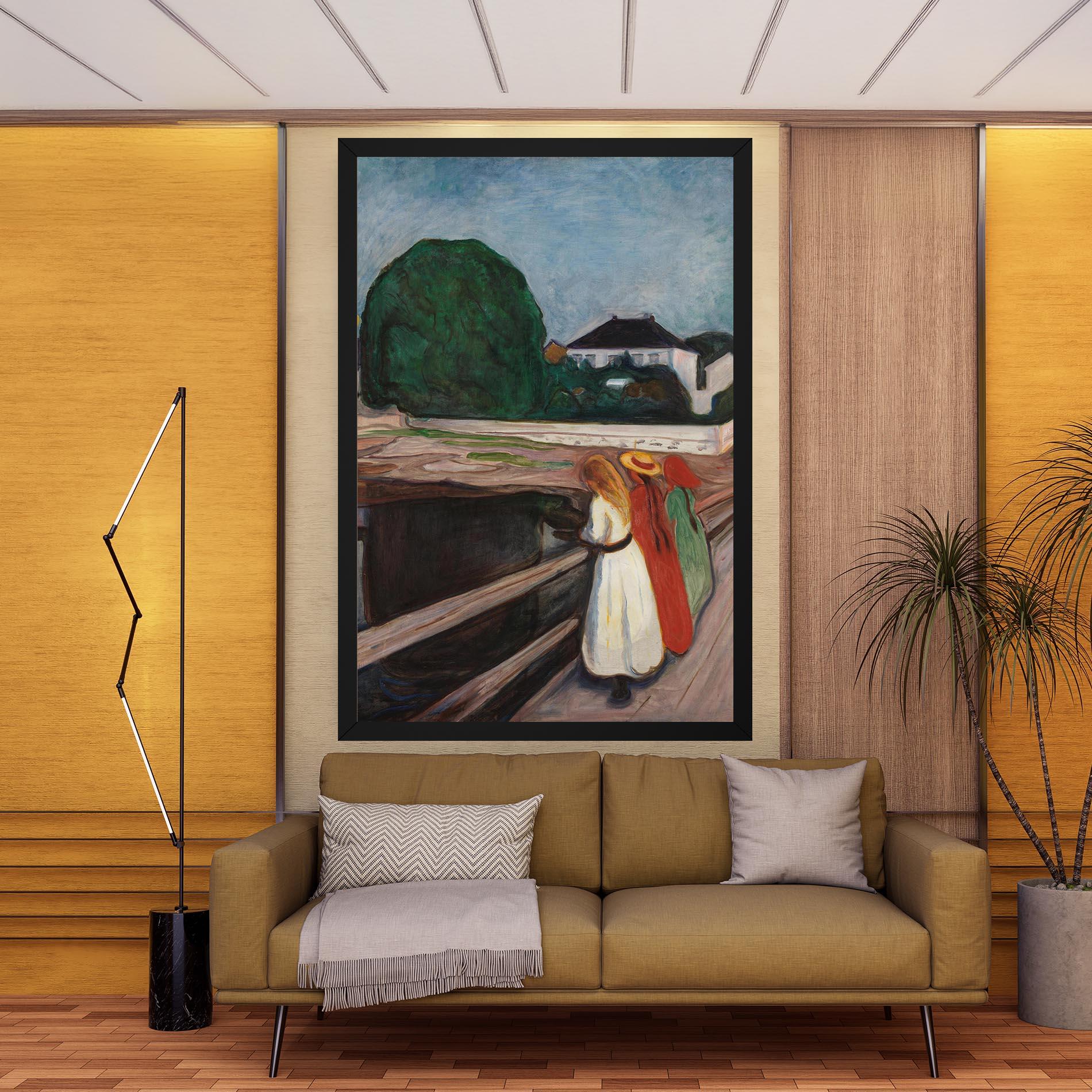 Leinwandbild Girls On The Bridge mockup 9