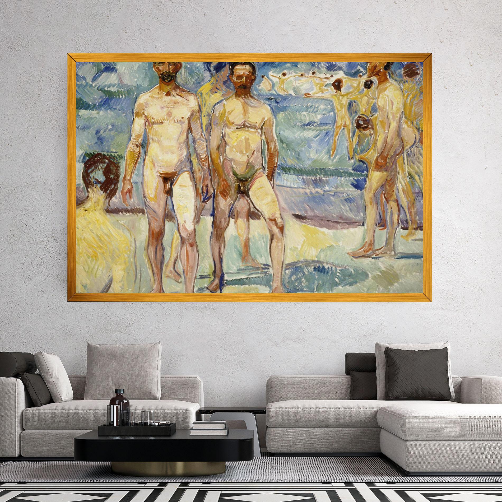 Leinwandbild Bathing Men mockup 2