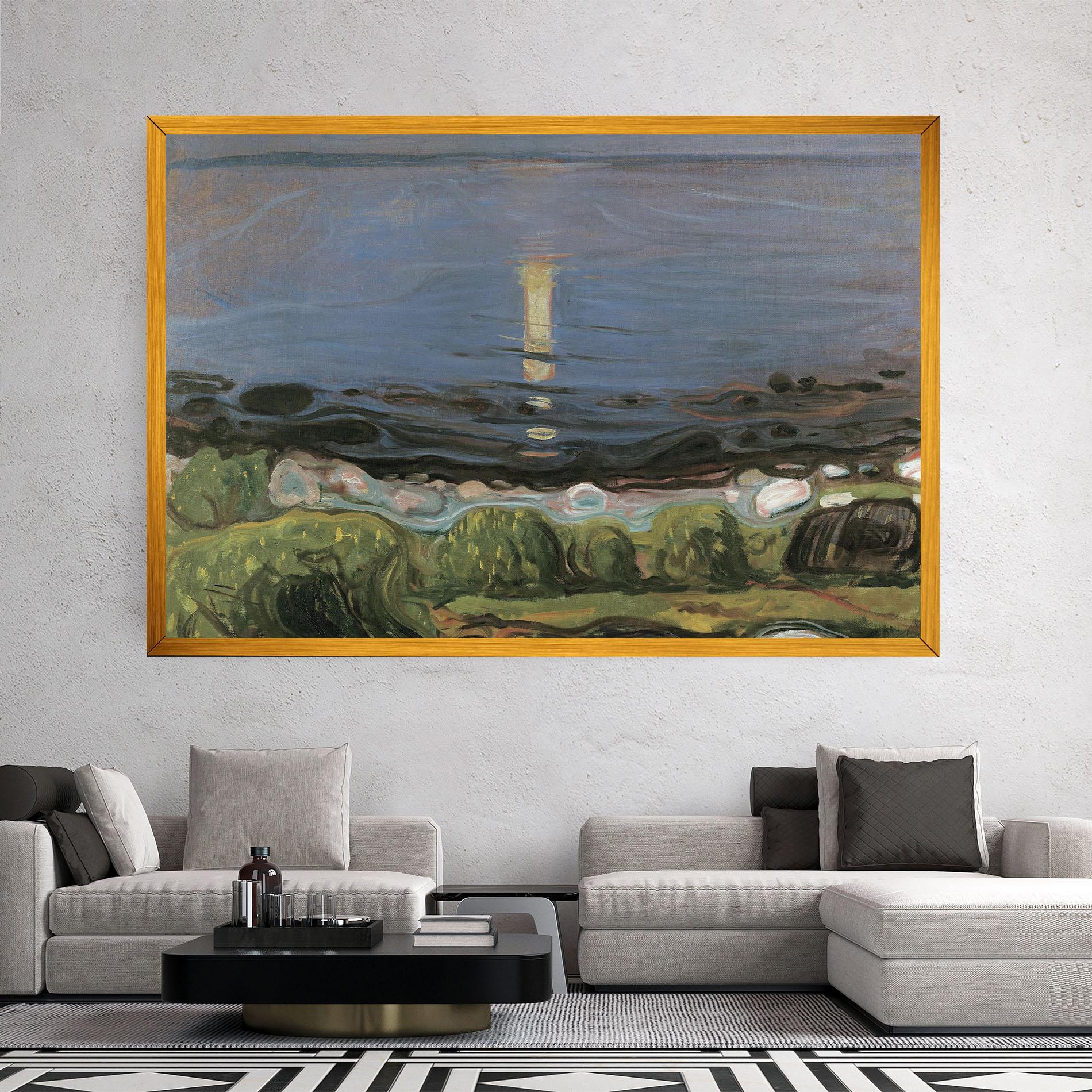 Leinwandbild Summer Night Beach mockup 2