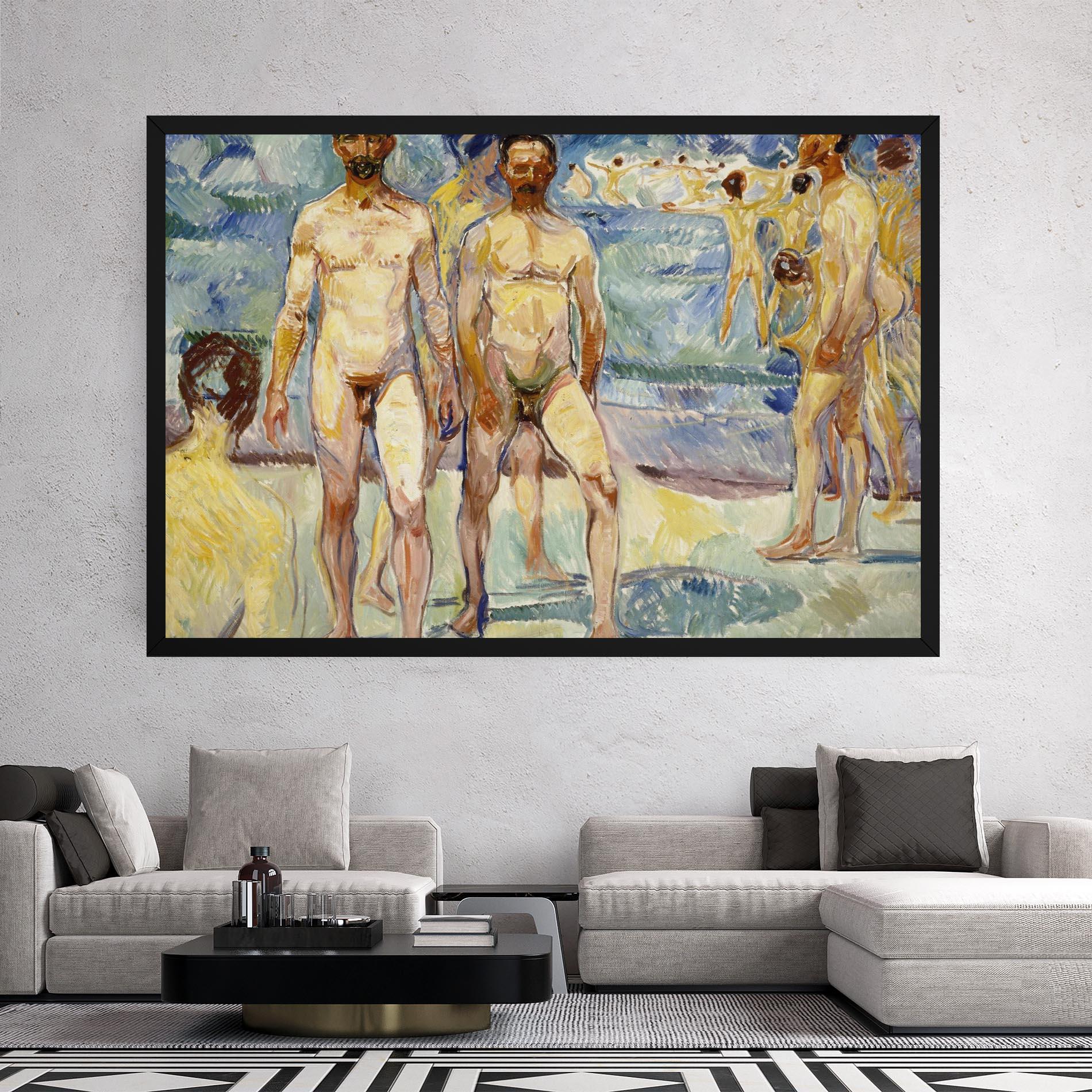Leinwandbild Bathing Men mockup 2