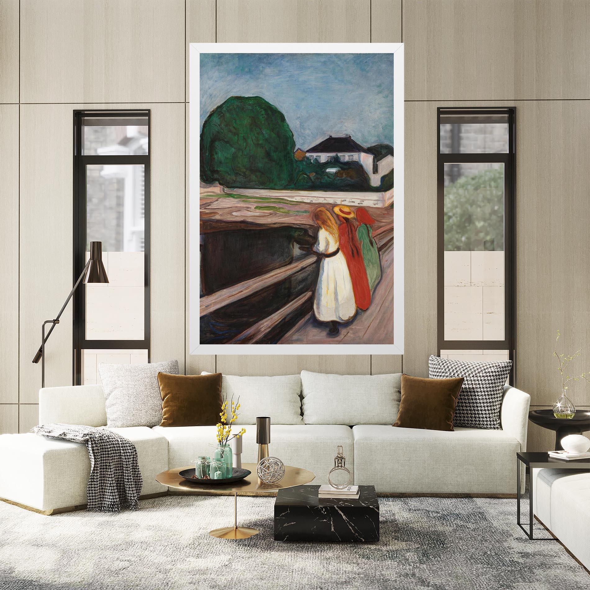 Leinwandbild Girls On The Bridge mockup 2