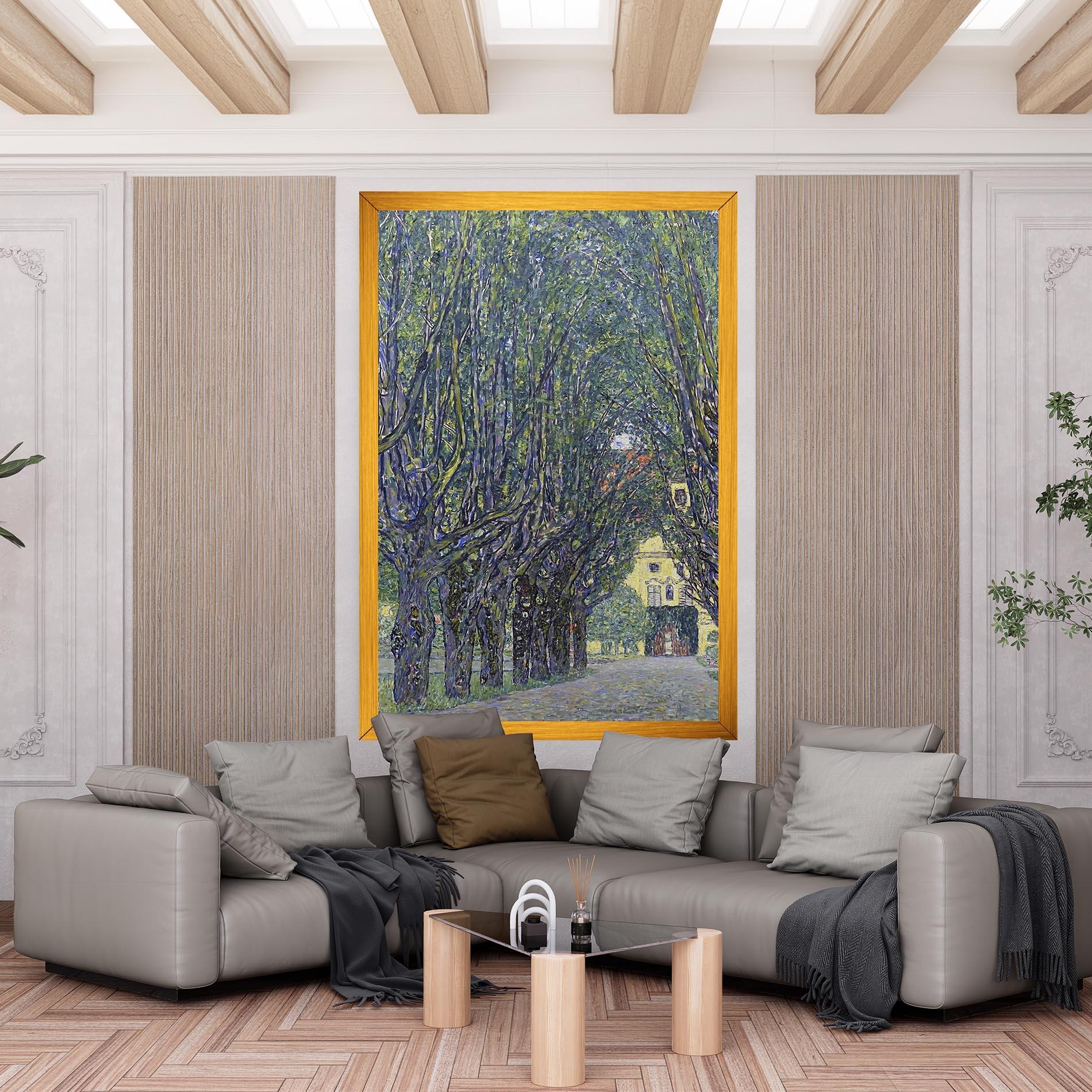 Leinwandbild Allee At Schloss Kammer mockup 6