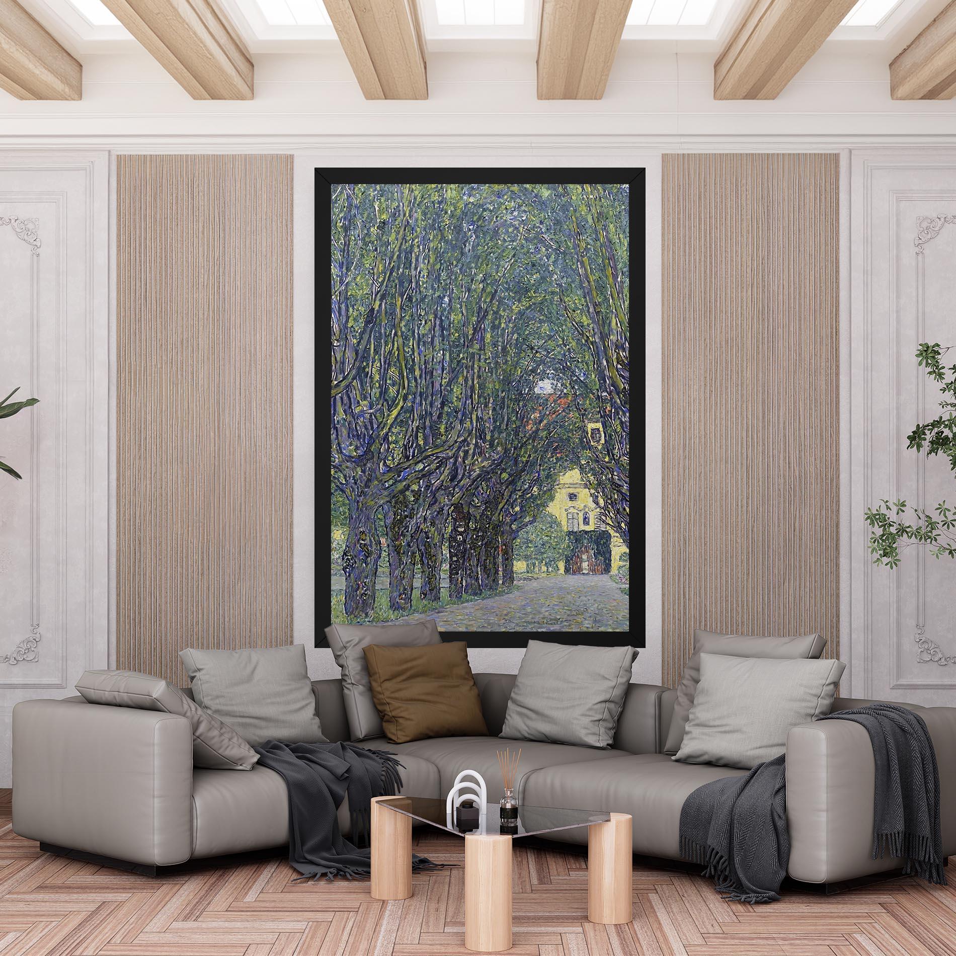 Leinwandbild Allee At Schloss Kammer mockup 6