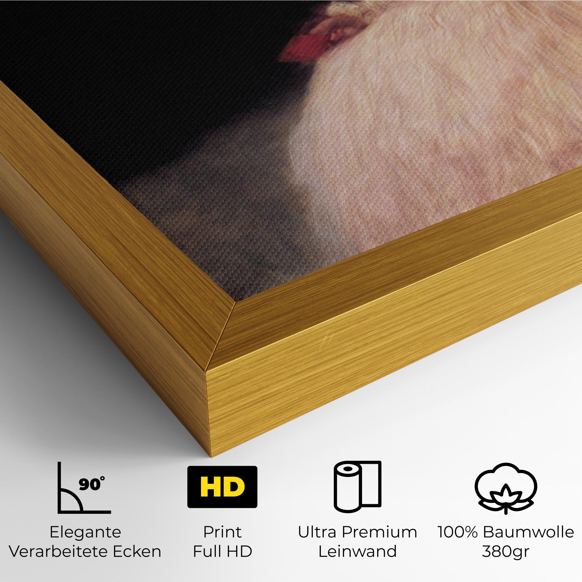 Leinwandbild Gustav Klimt Pink Dress mockup 4