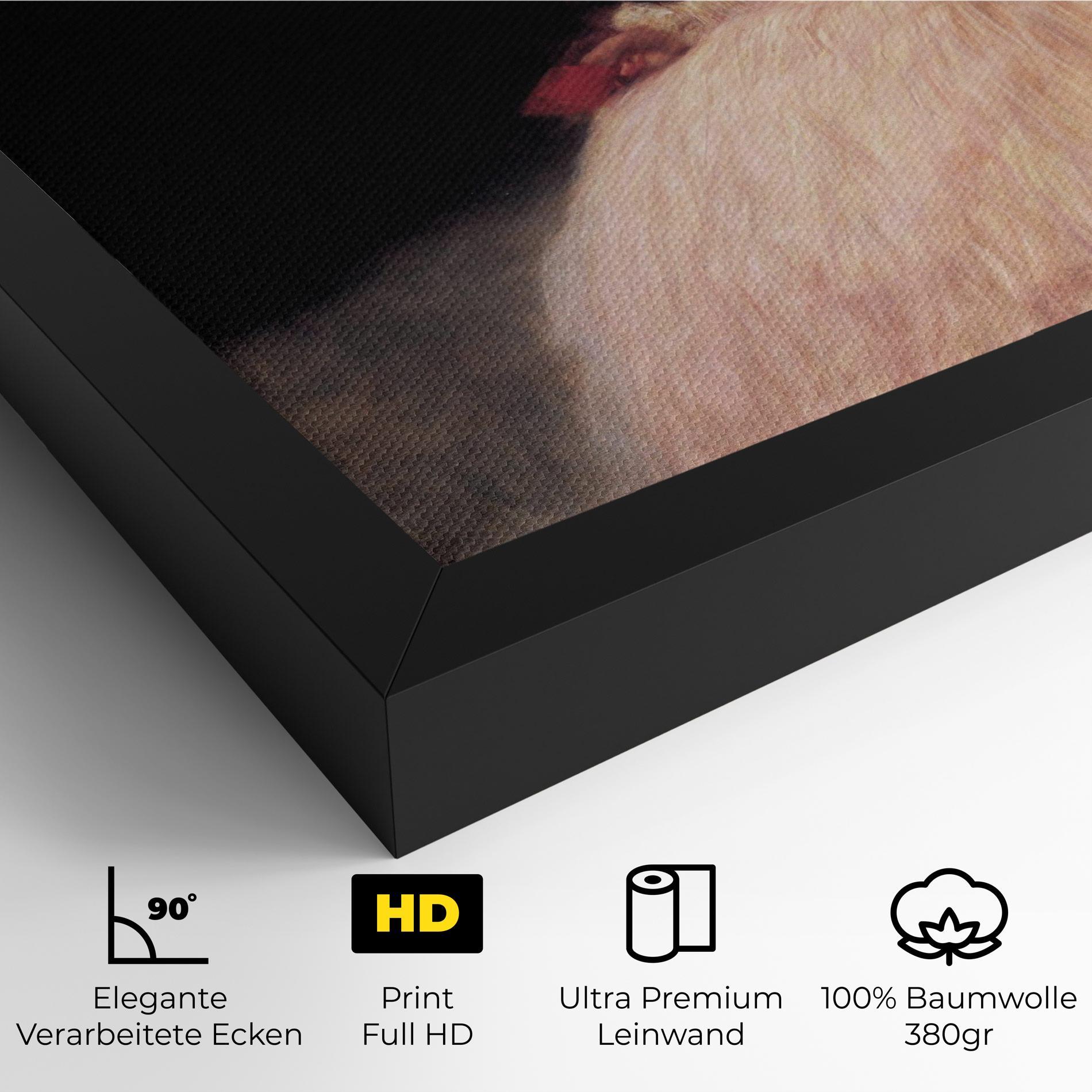 Leinwandbild Gustav Klimt Pink Dress mockup 4