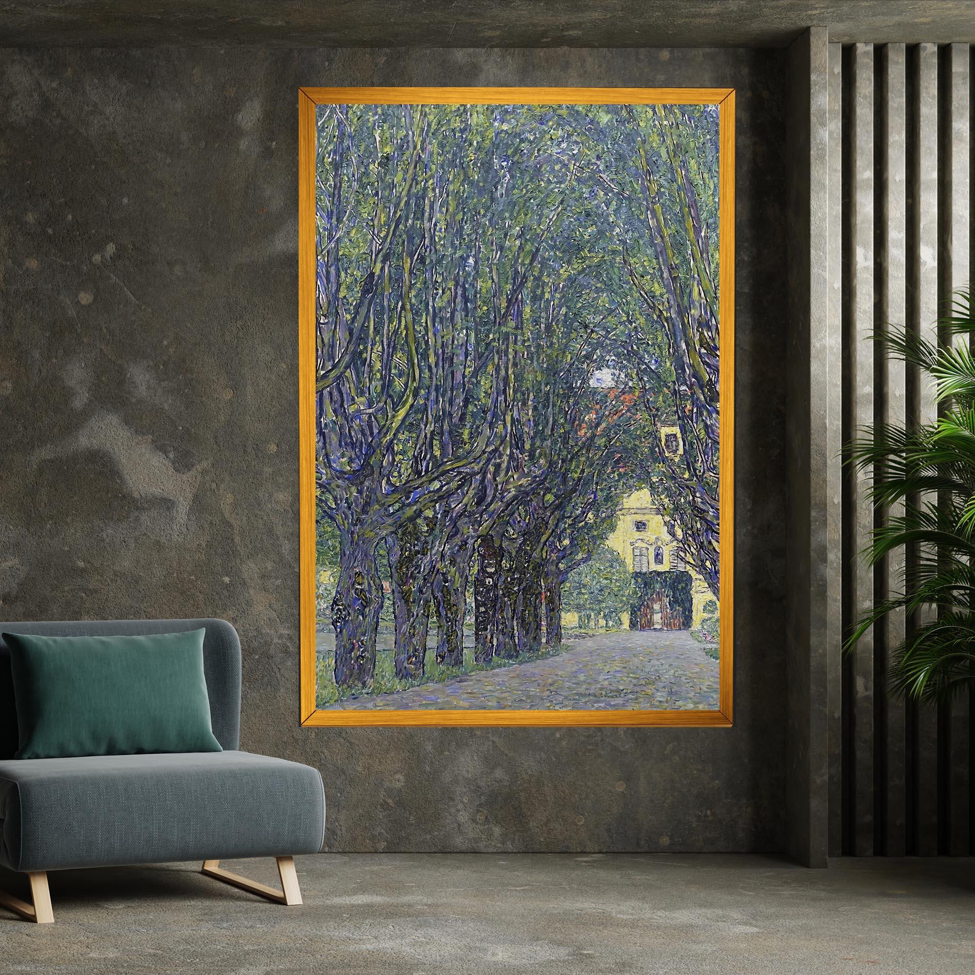 Leinwandbild Allee At Schloss Kammer mockup 7