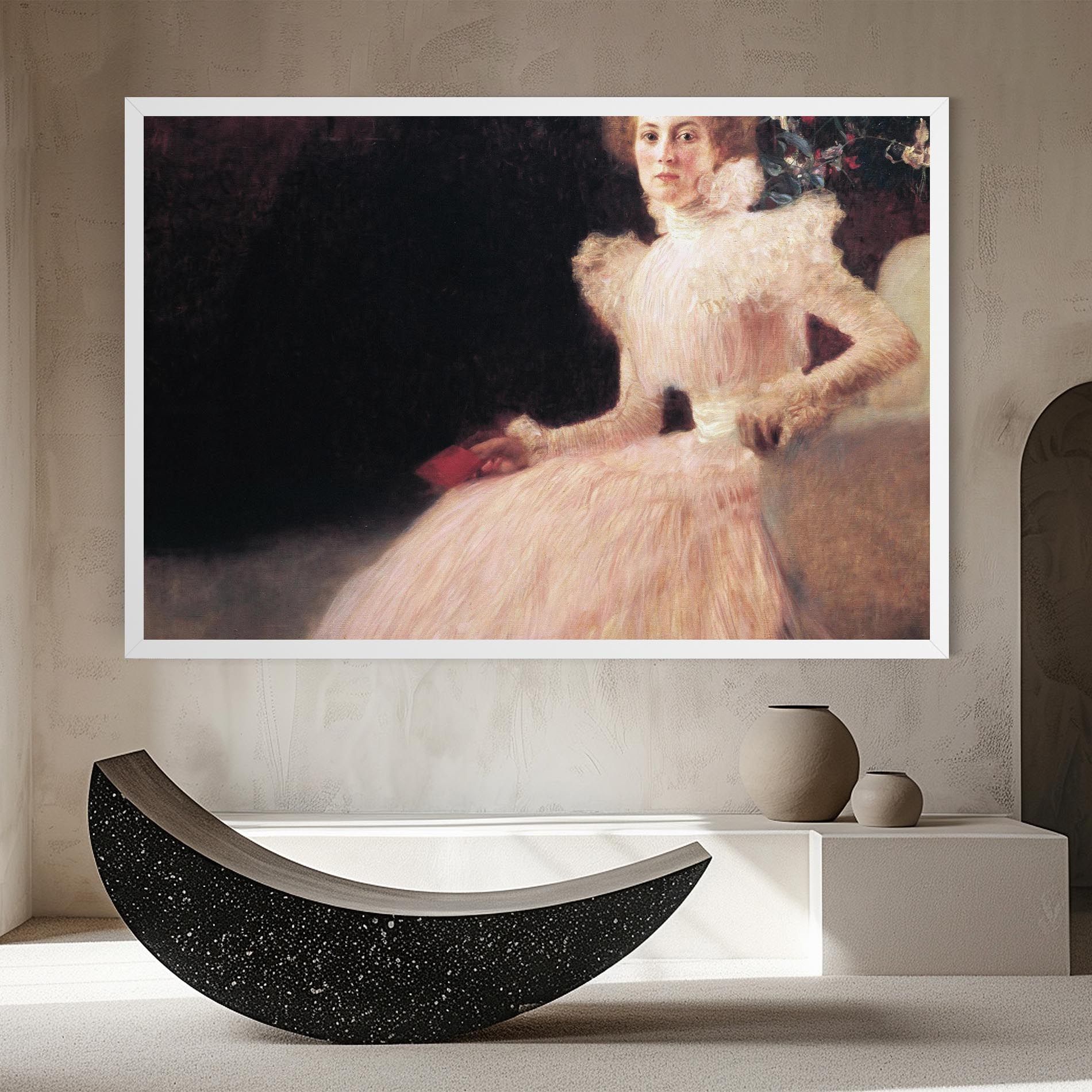 Gustav Klimt Pink Dress mockup 8