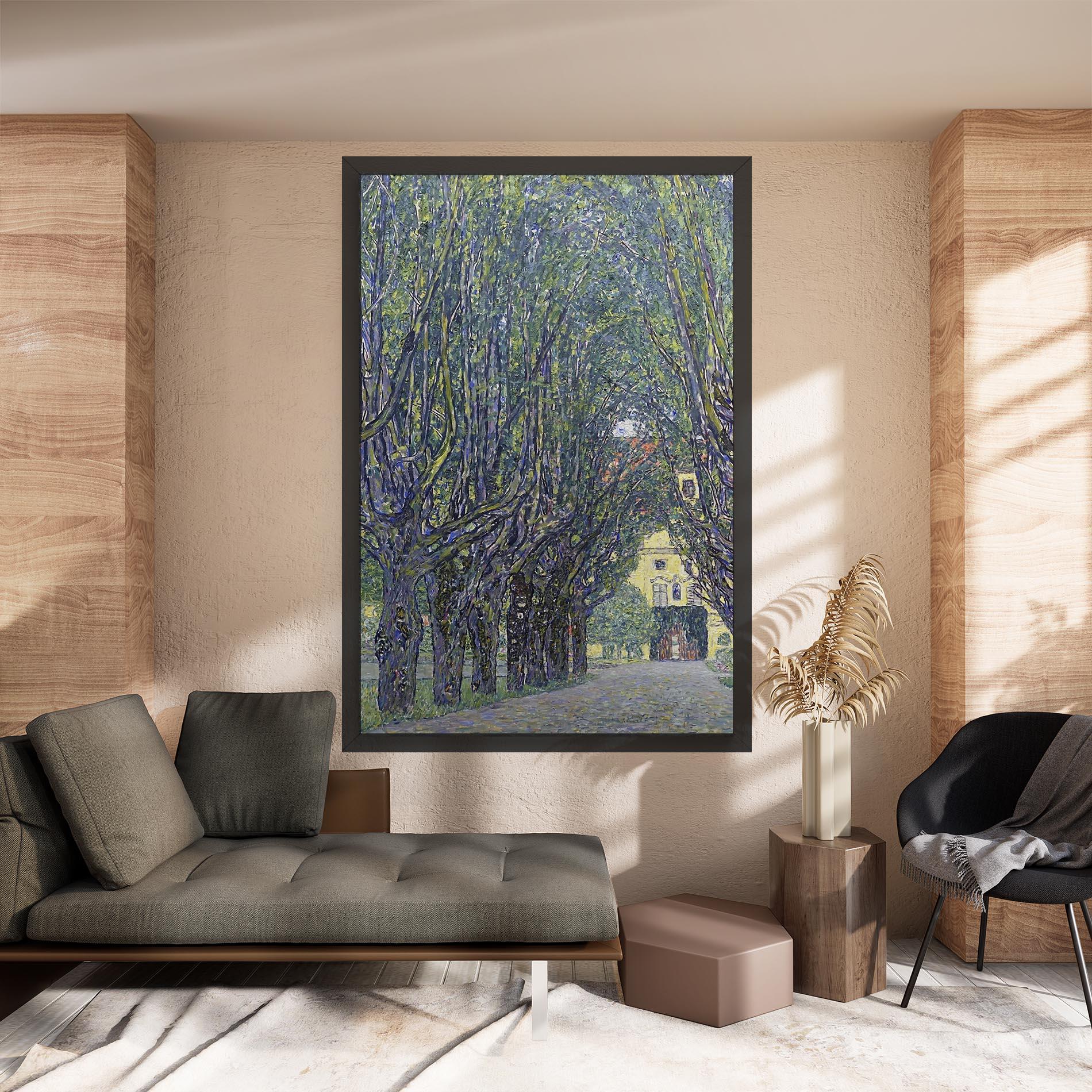 Leinwandbild Allee At Schloss Kammer mockup 8