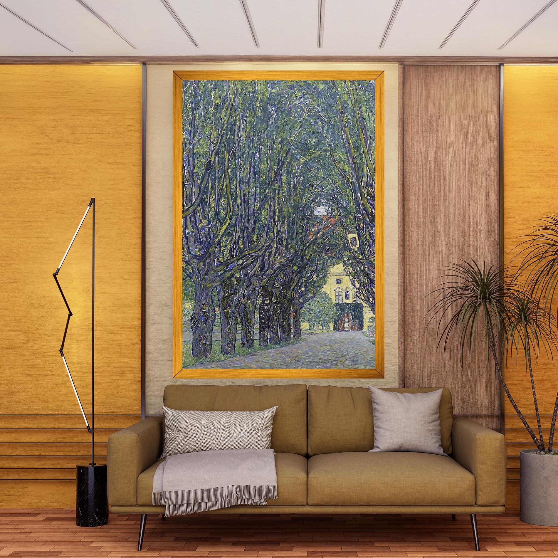 Leinwandbild Allee At Schloss Kammer mockup 9