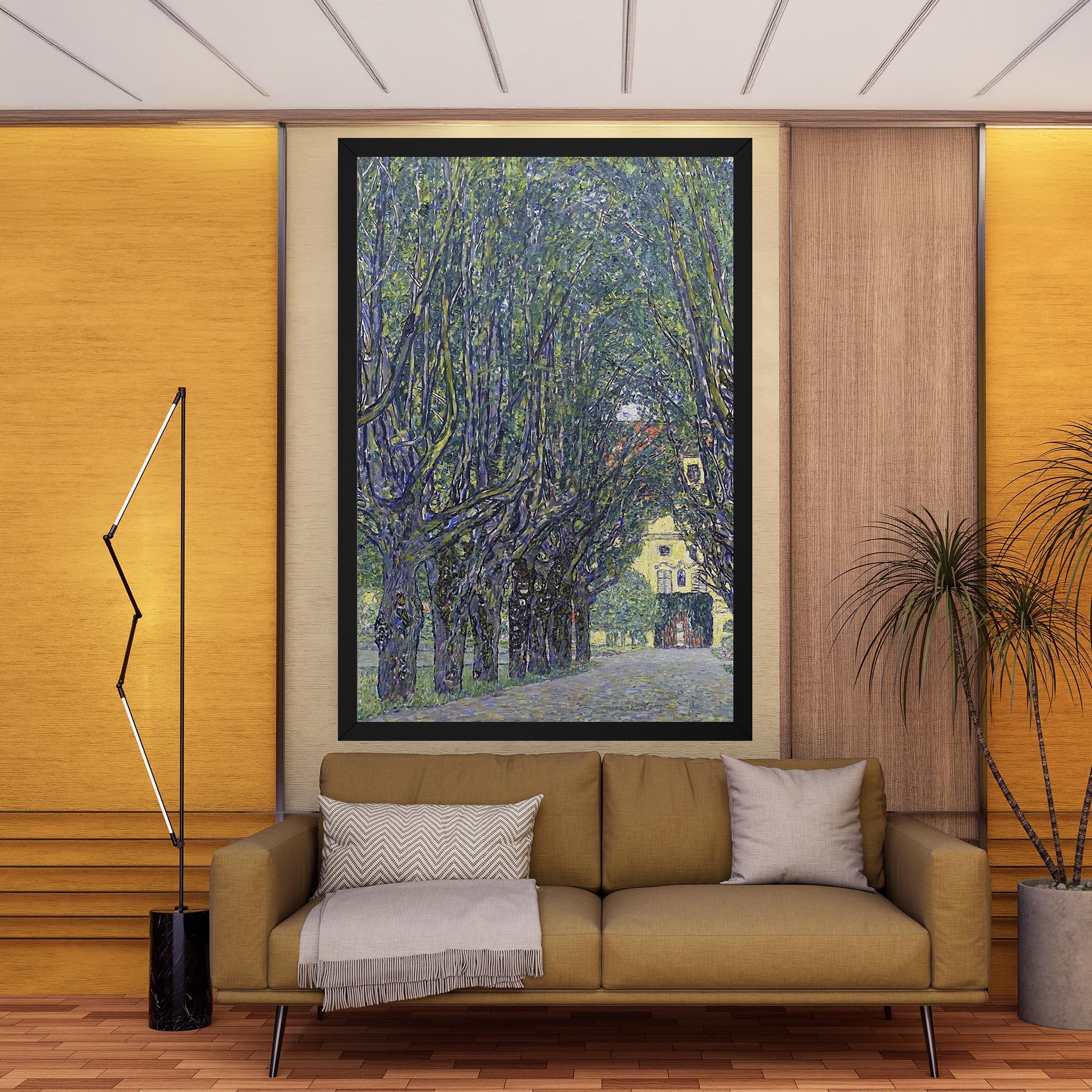 Leinwandbild Allee At Schloss Kammer mockup 9