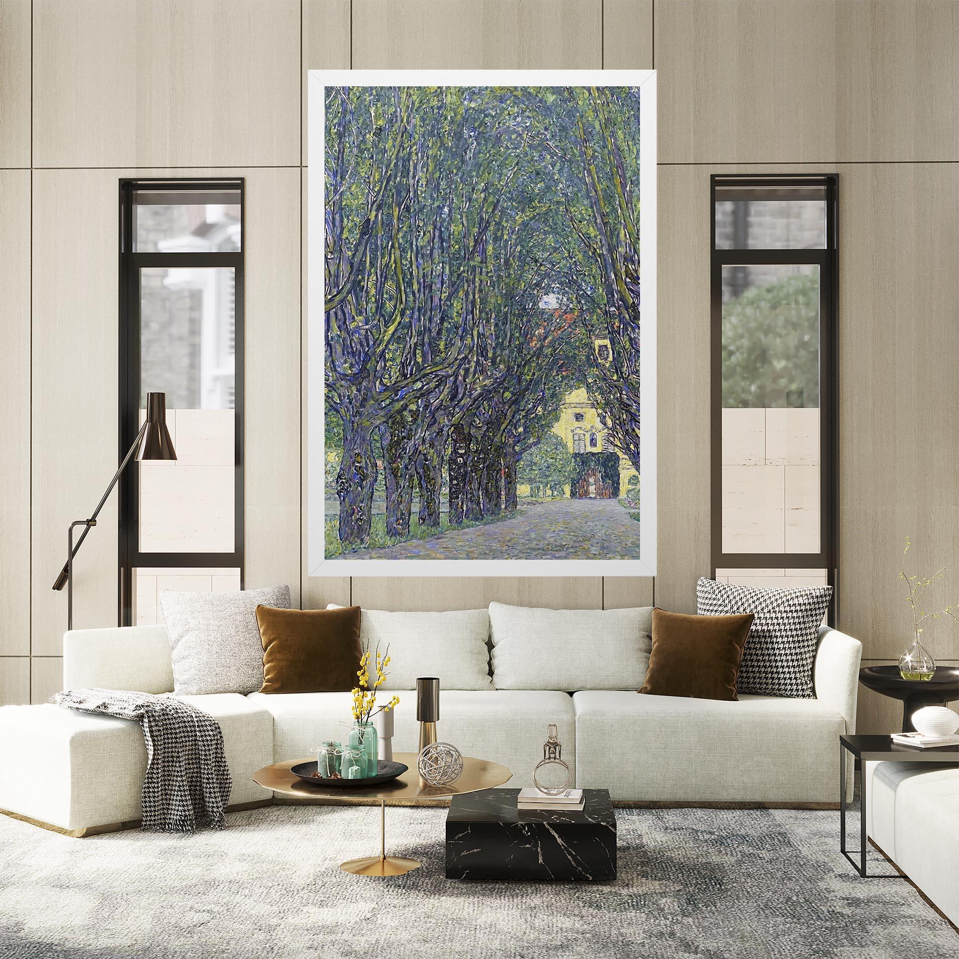 Leinwandbild Allee At Schloss Kammer mockup 2