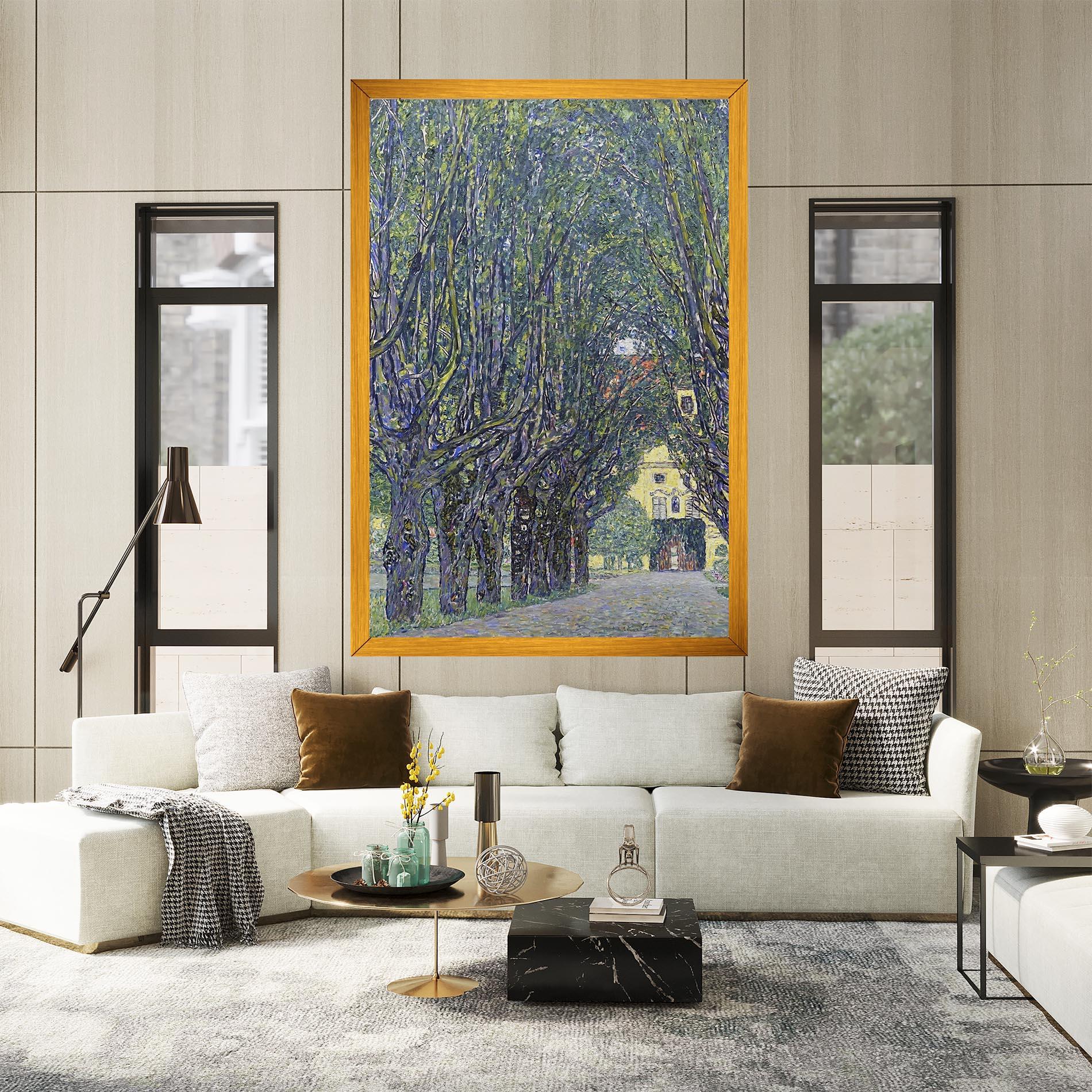 Leinwandbild Allee At Schloss Kammer mockup 2