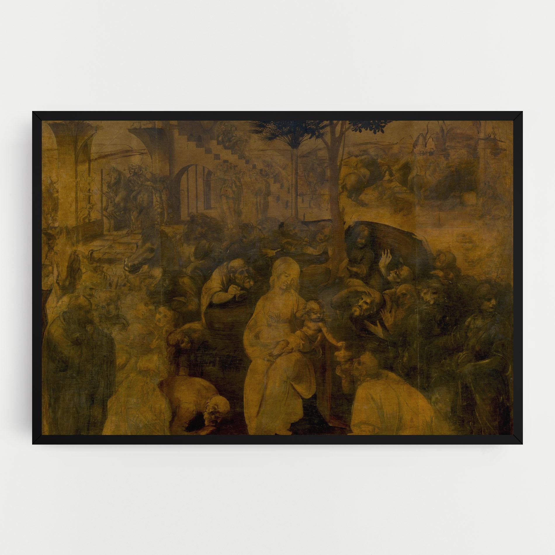 Leinwandbild Leonardo Da Vinci Adorazione Dei Magi mockup 0