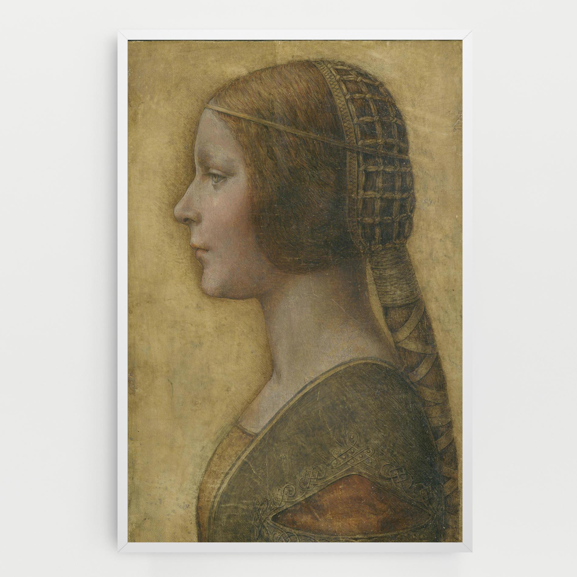 Leinwandbild Profile Of A Young Fiancee Da Vinci mockup 0