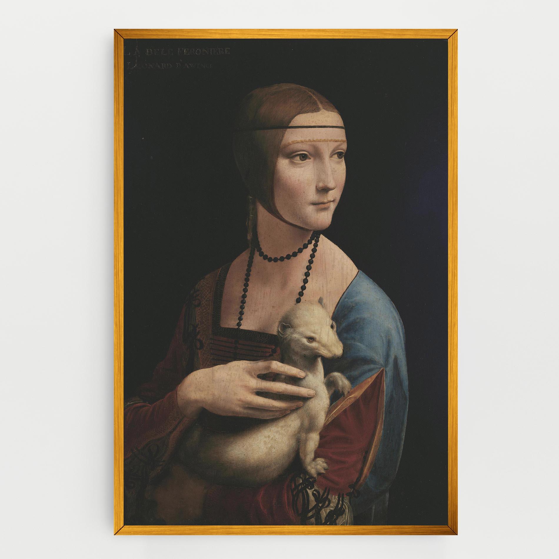 Leinwandbild Lady With An Ermine Leonardo Da Vinci mockup 0