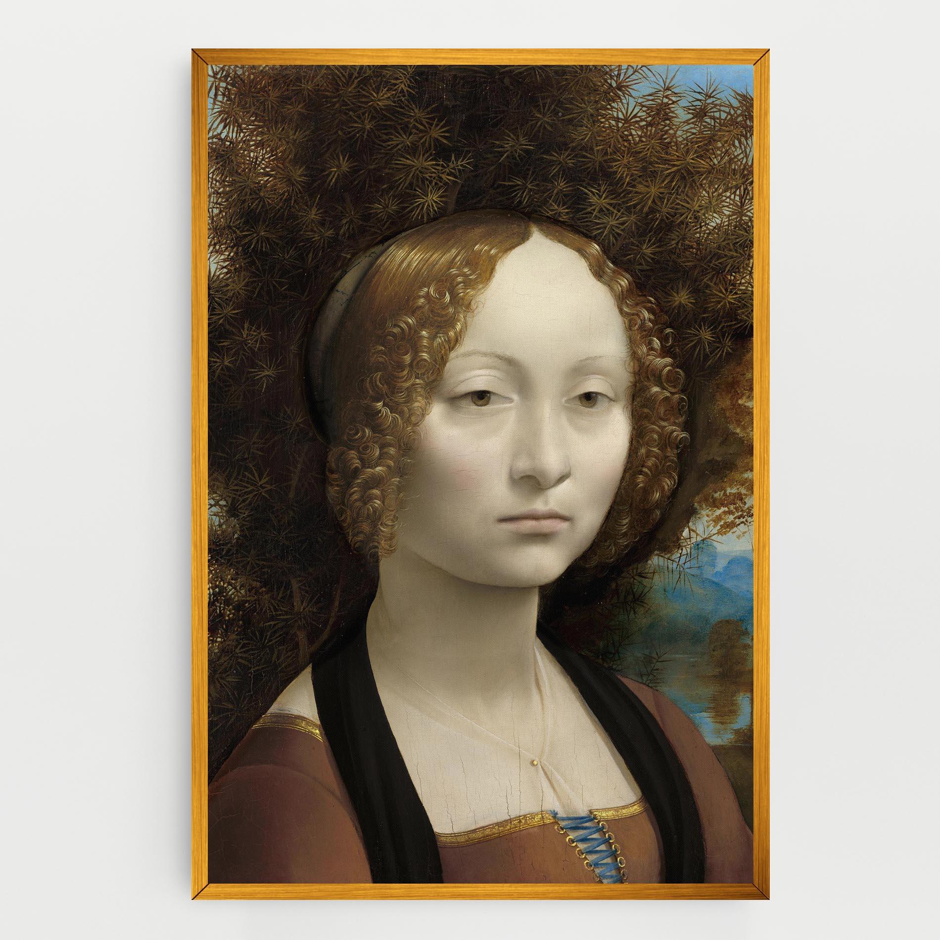 Leinwandbild Leonardo Da Vinci Ginevra De Benci mockup 0