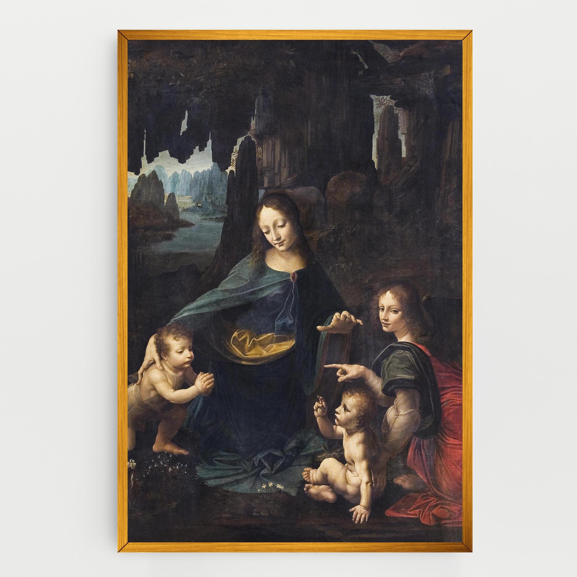 Leinwandbild The Virgin Of The Rocks Leonardo Da Vinci mockup 0