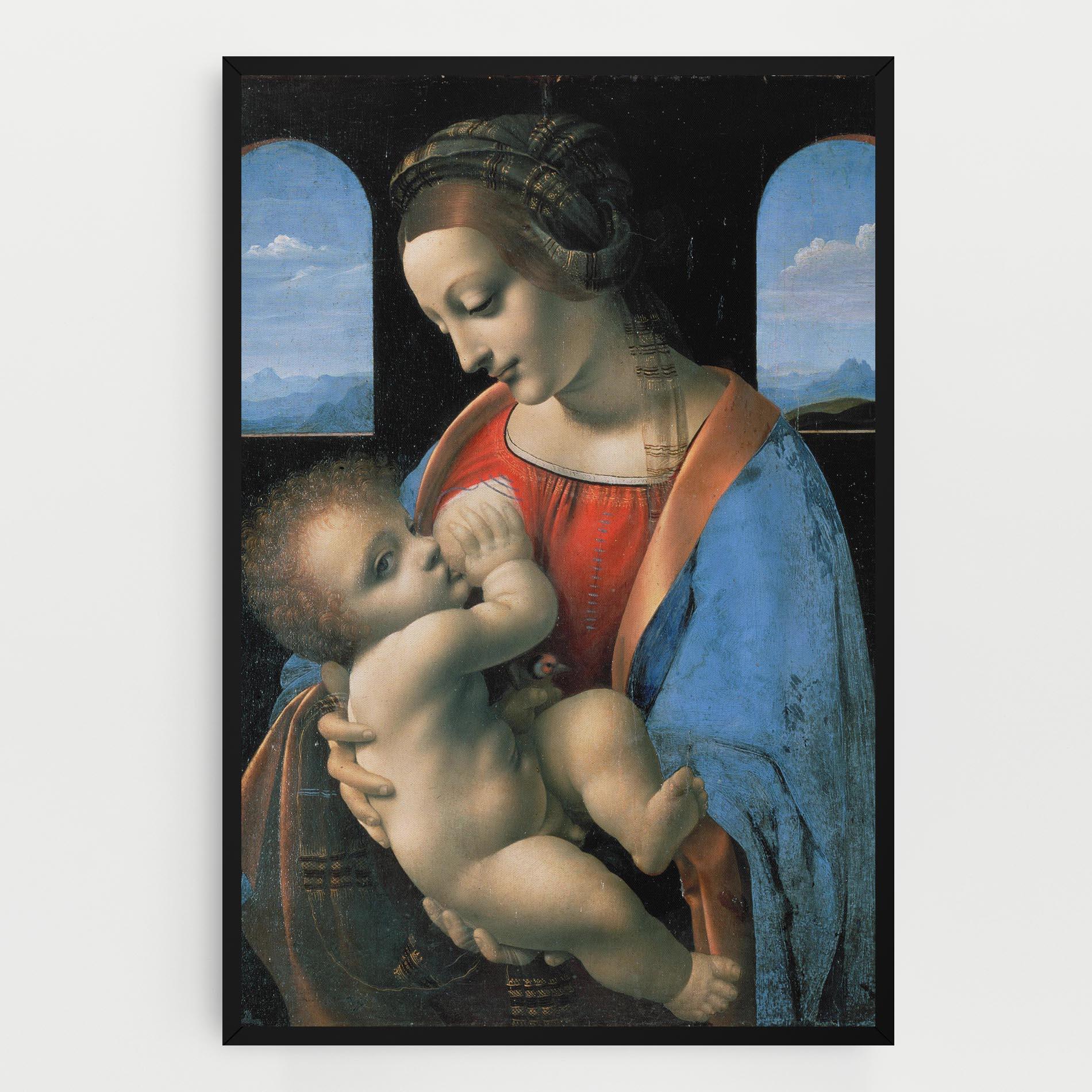 Leinwandbild Leonardo Da Vinci Attributed Madonna Litta mockup 0