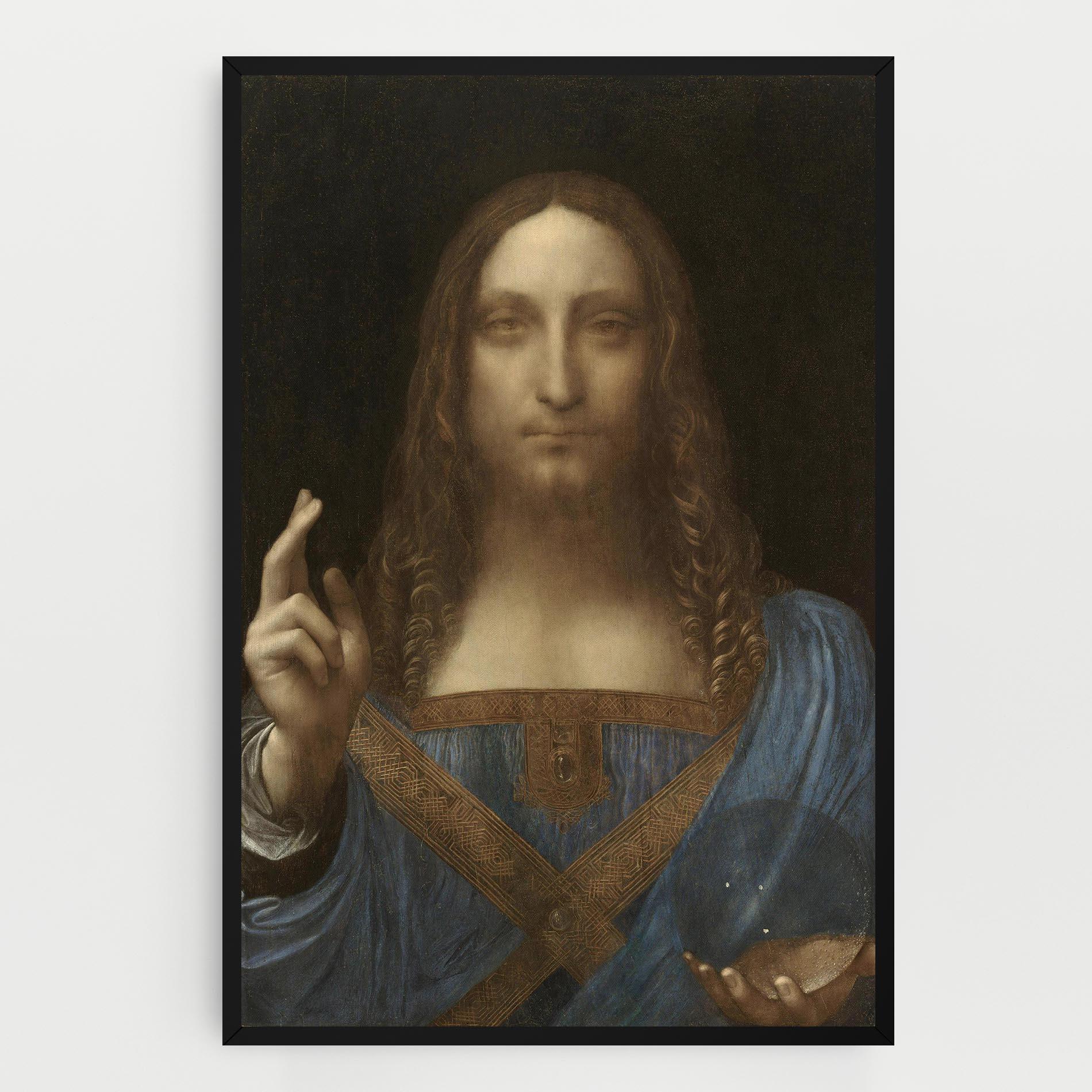 Leinwandbild Leonardo Da Vinci Salvator Mundi mockup 0