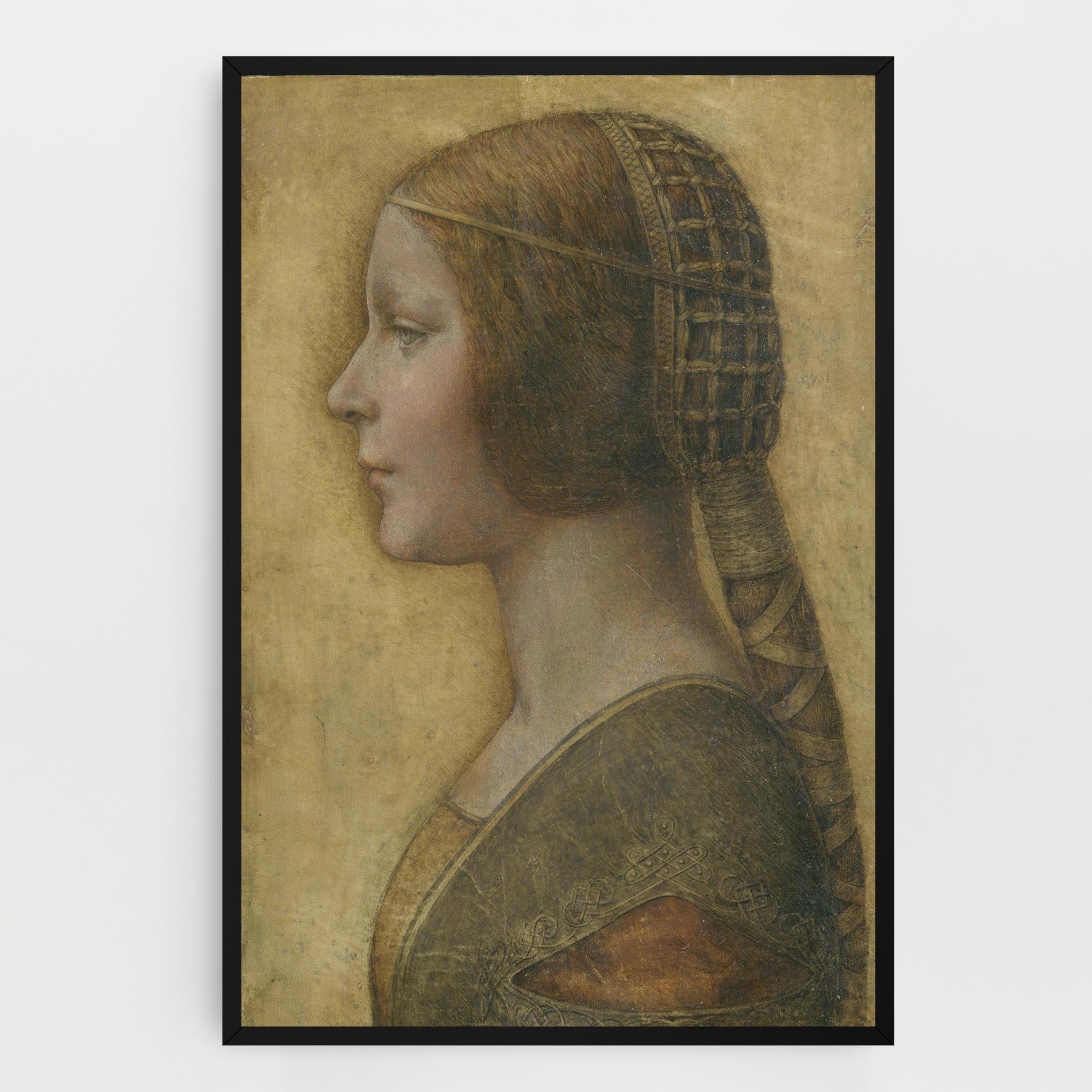 Leinwandbild Profile Of A Young Fiancee Da Vinci mockup 0
