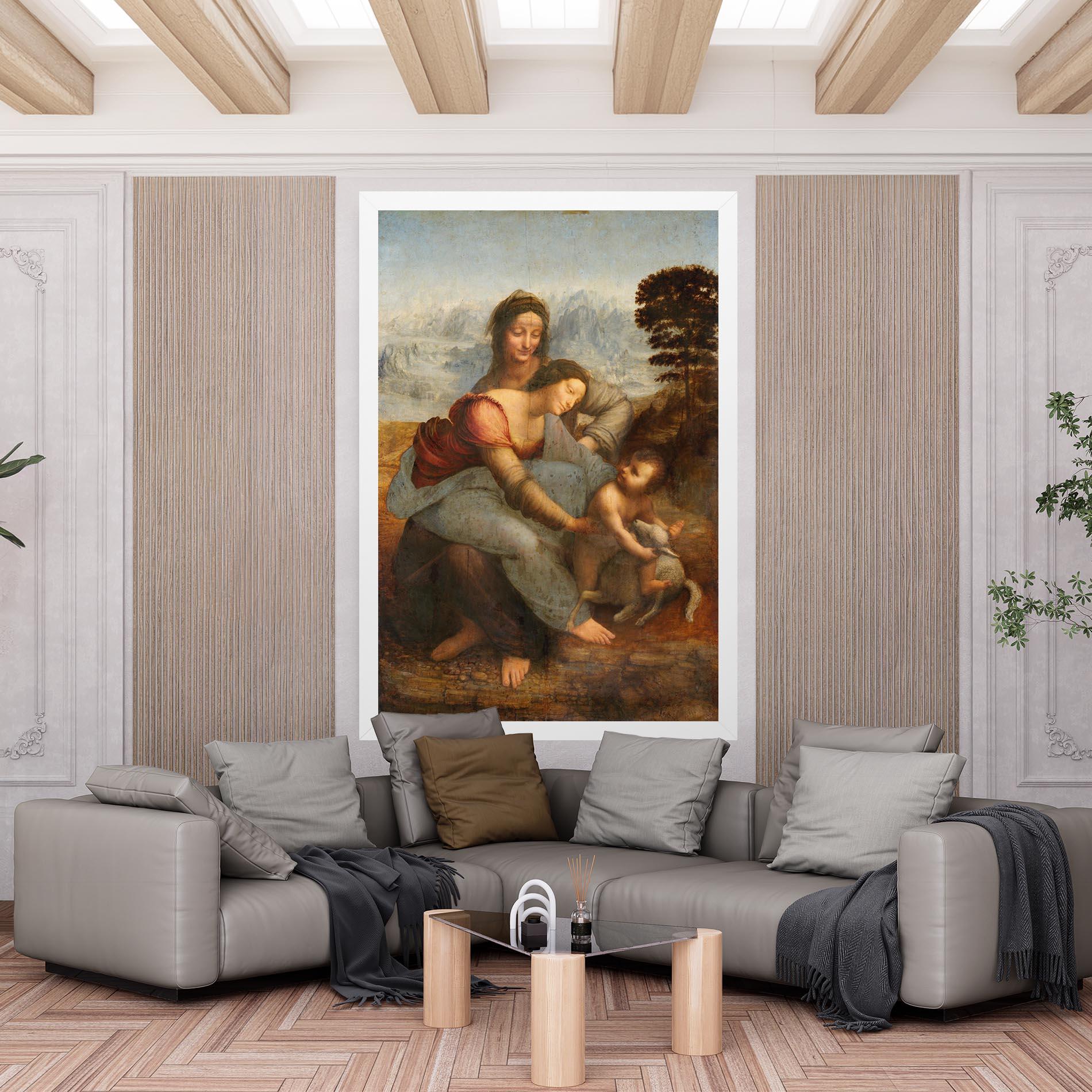 Leinwandbild Leonardo Da Vinci Virgin And Child With St Anne mockup 6