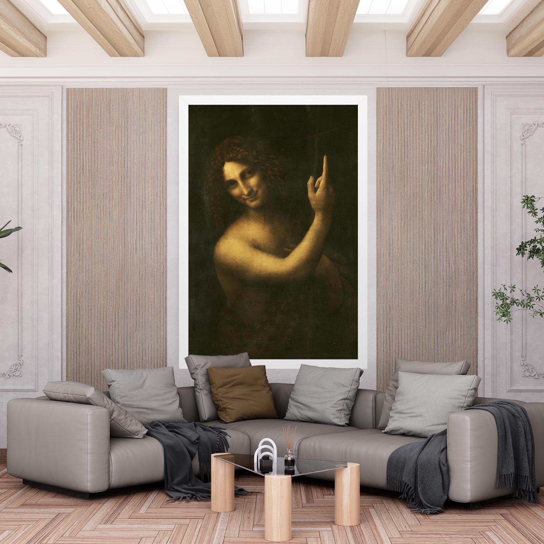 Leinwandbild Seonardo Da Vinci Saint John The Baptist mockup 6