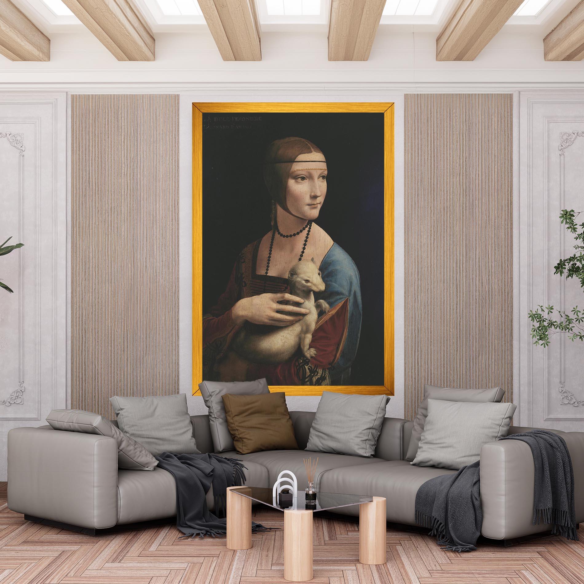 Leinwandbild Lady With An Ermine Leonardo Da Vinci mockup 6