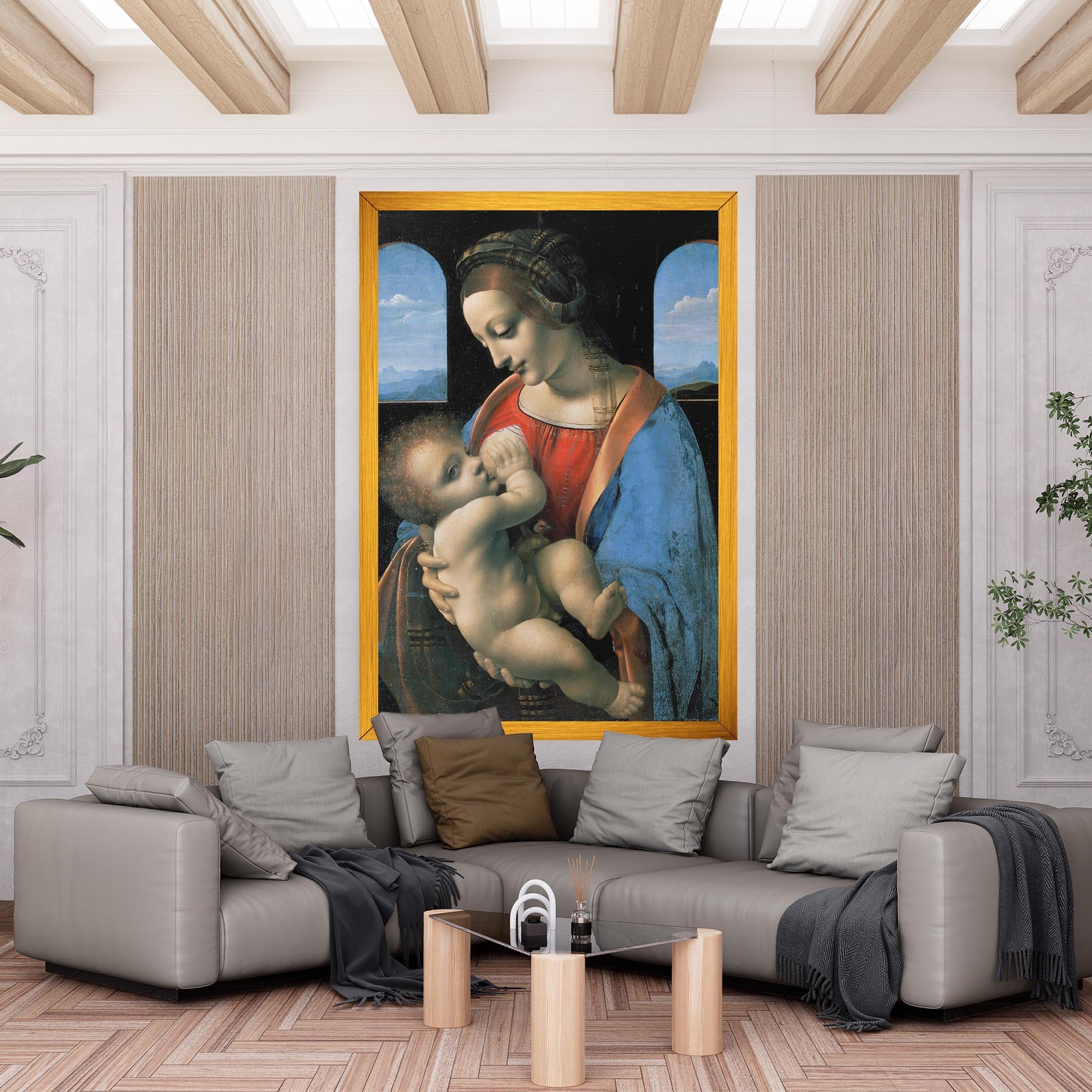 Leinwandbild Leonardo Da Vinci Attributed Madonna Litta mockup 6