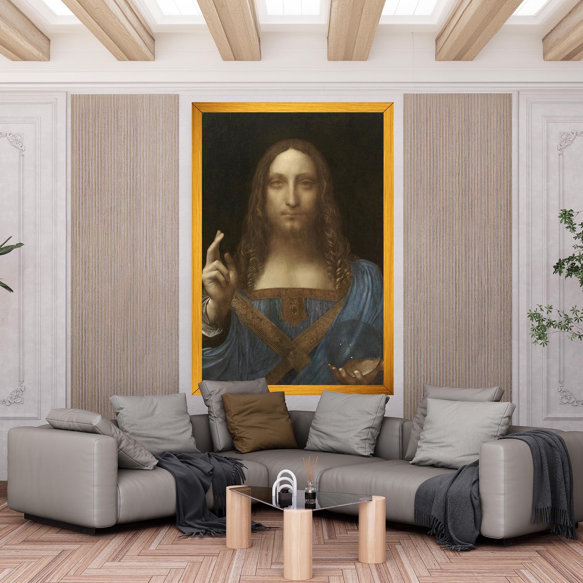 Leonardo Da Vinci Salvator Mundi mockup 6