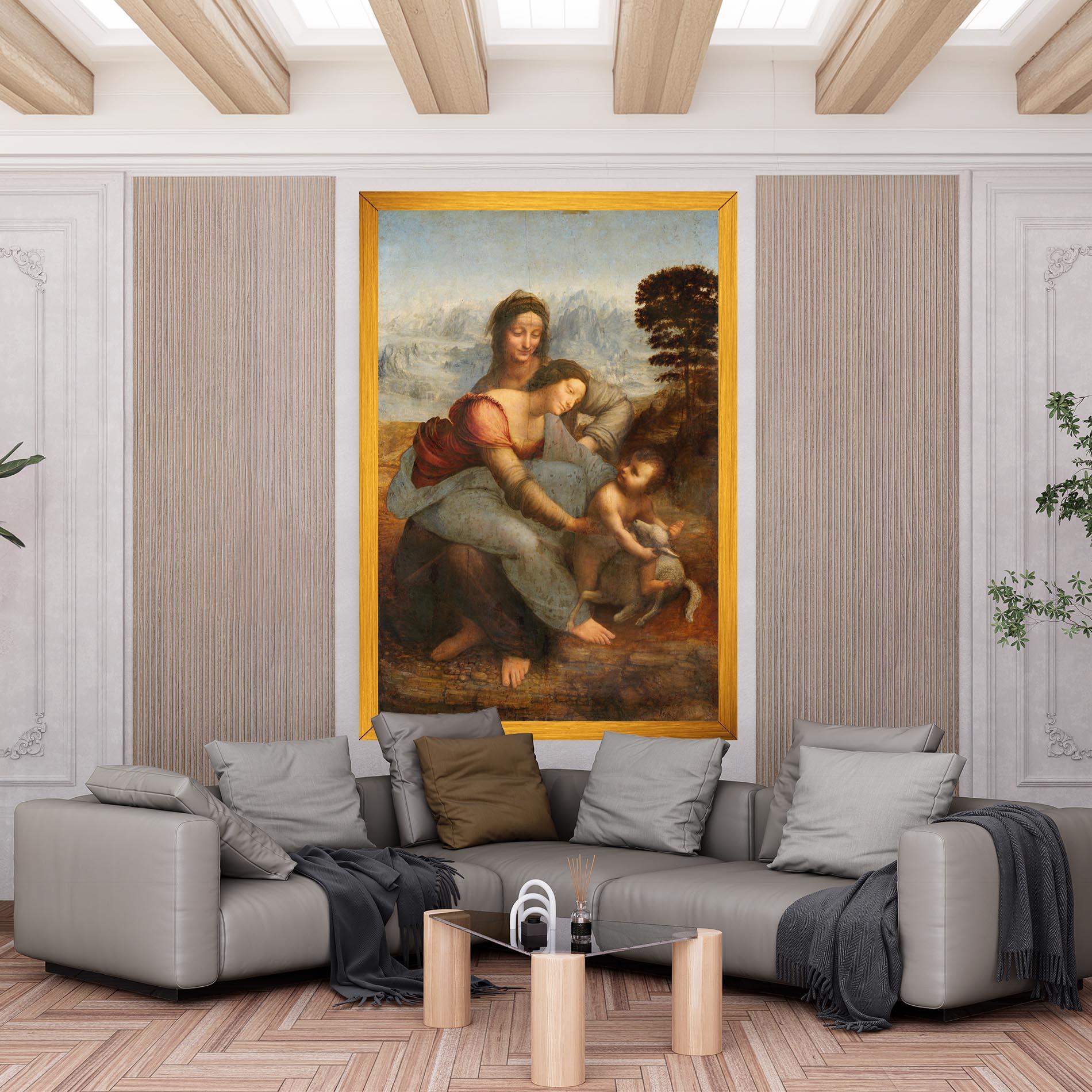 Leinwandbild Leonardo Da Vinci Virgin And Child With St Anne mockup 6