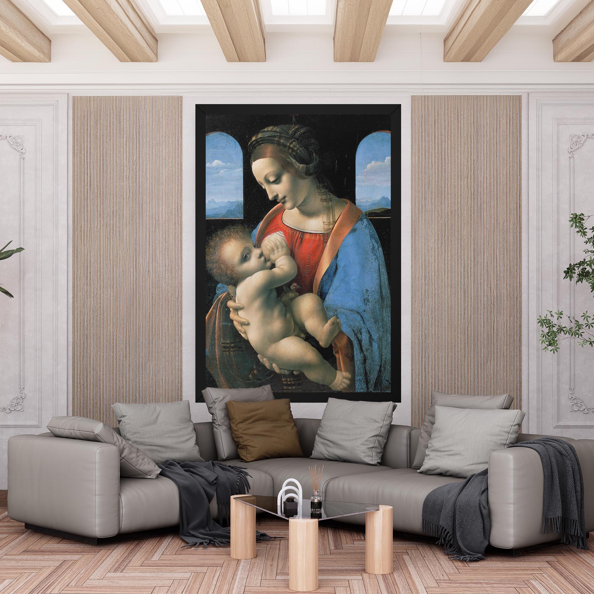 Leinwandbild Leonardo Da Vinci Attributed Madonna Litta mockup 6
