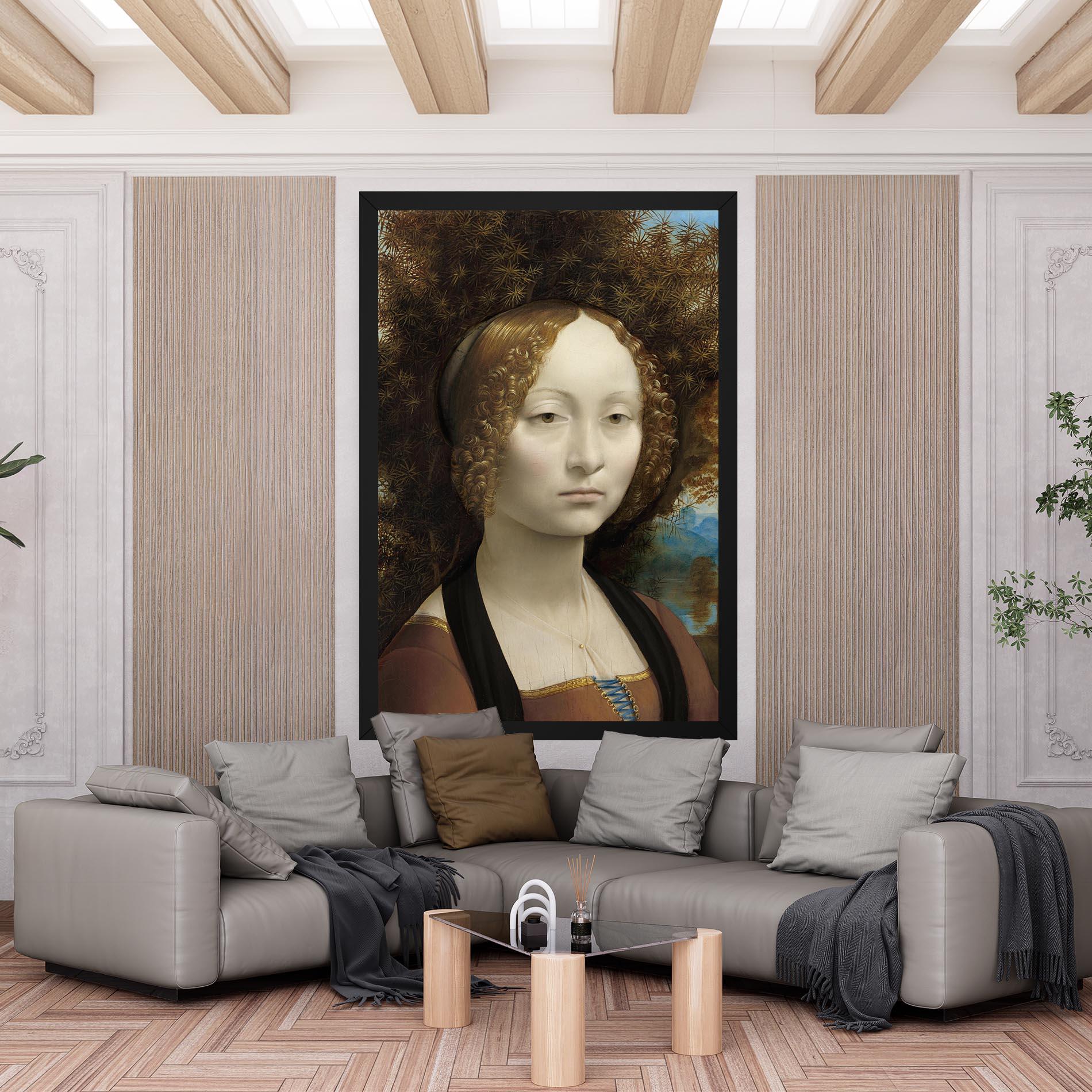Leinwandbild Leonardo Da Vinci Ginevra De Benci mockup 6
