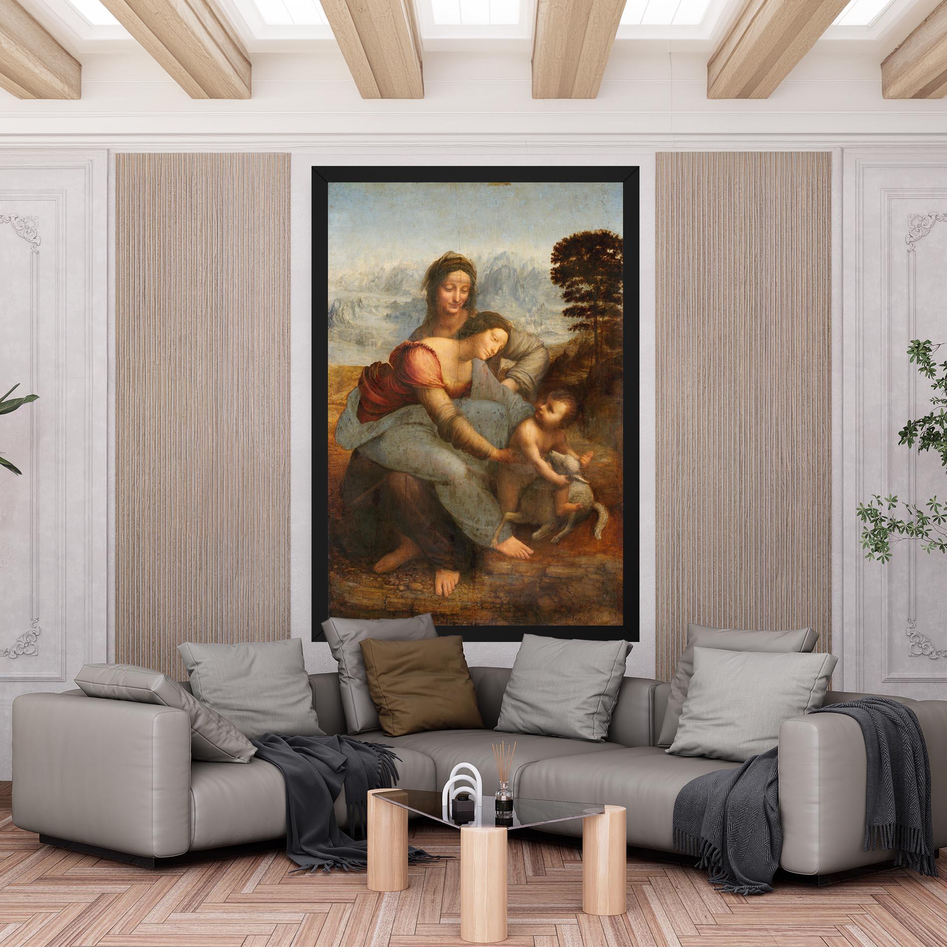 Leinwandbild Leonardo Da Vinci Virgin And Child With St Anne mockup 6