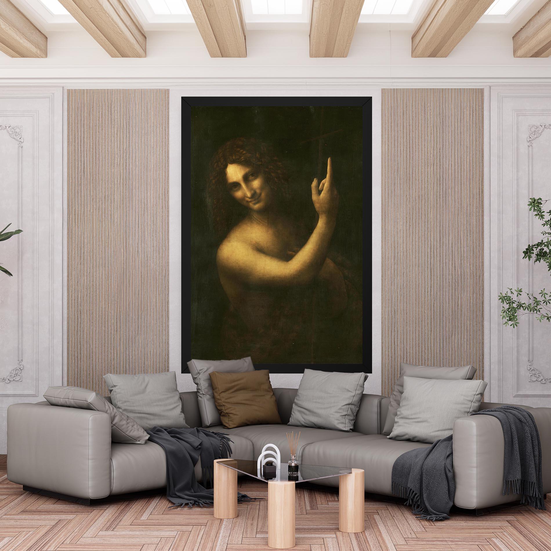 Leinwandbild Seonardo Da Vinci Saint John The Baptist mockup 6