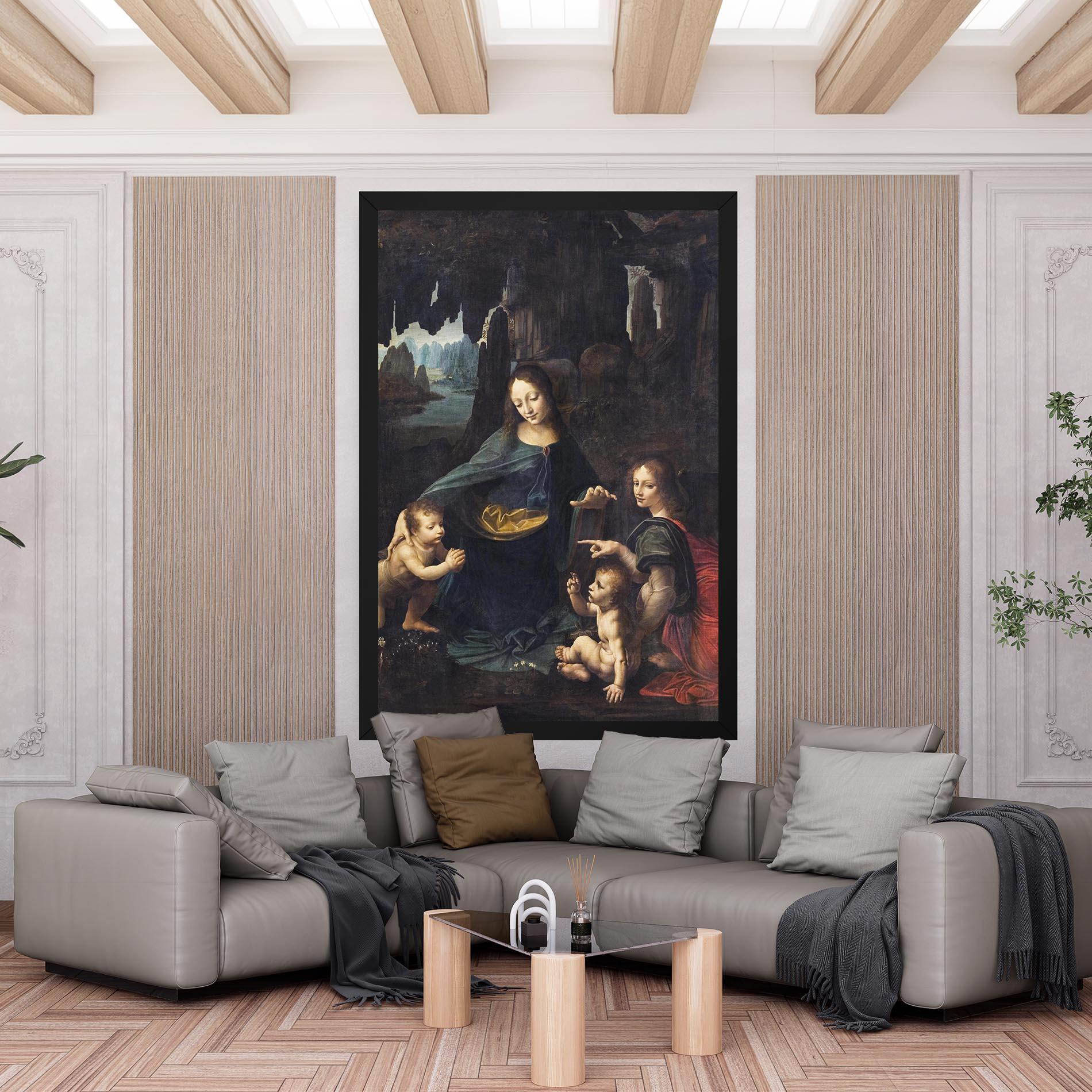 Leinwandbild The Virgin Of The Rocks Leonardo Da Vinci mockup 6