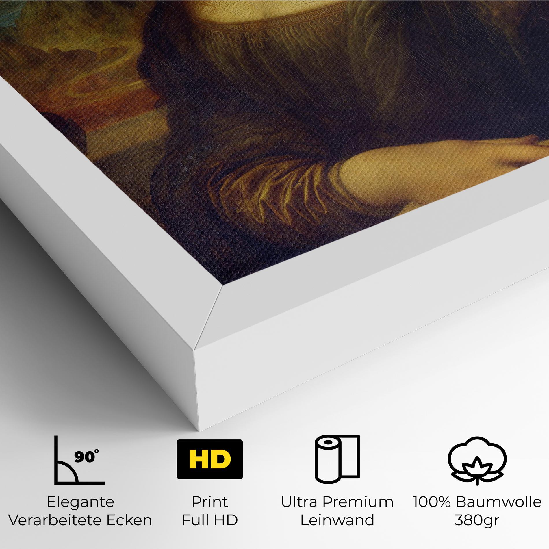 Leinwandbild Gioconda By Leonardo Da Vinci mockup 4