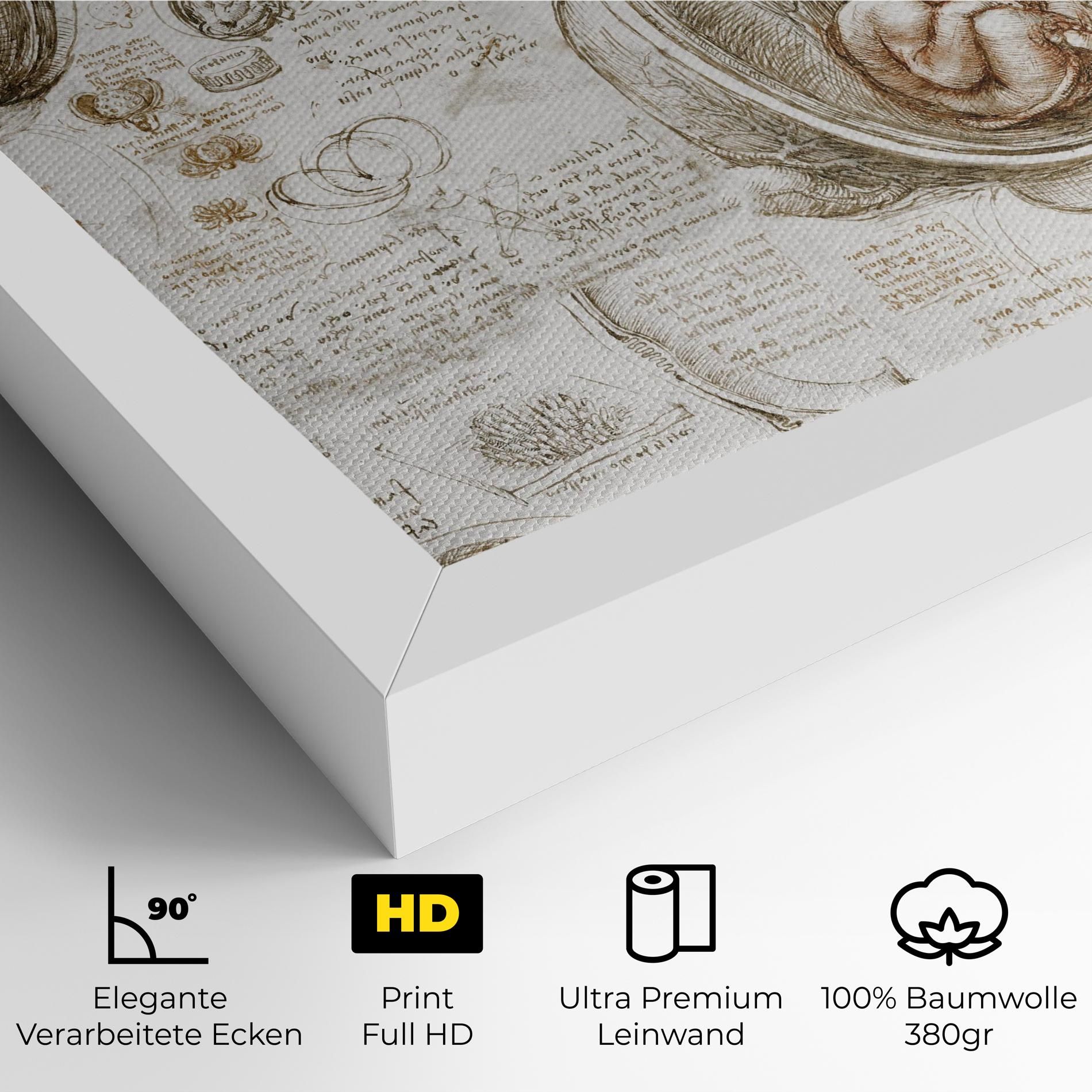 Leonardo Studies Of The Foetus mockup 4
