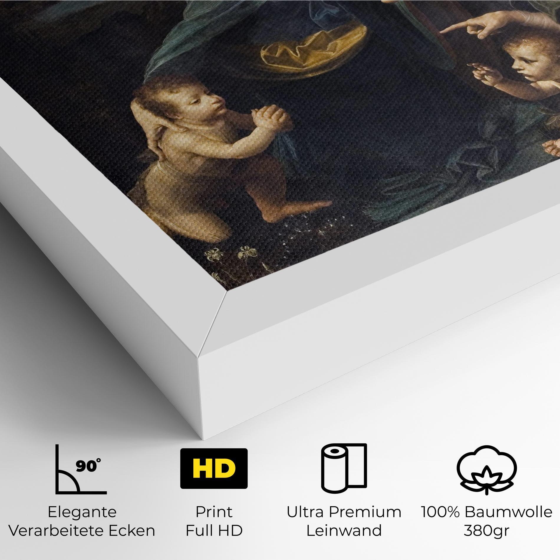 Leinwandbild The Virgin Of The Rocks Leonardo Da Vinci mockup 4