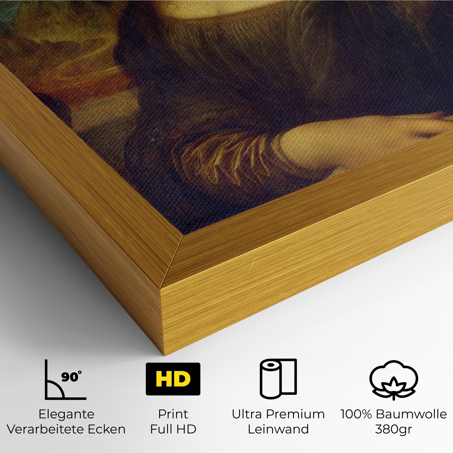 Leinwandbild Gioconda By Leonardo Da Vinci mockup 4
