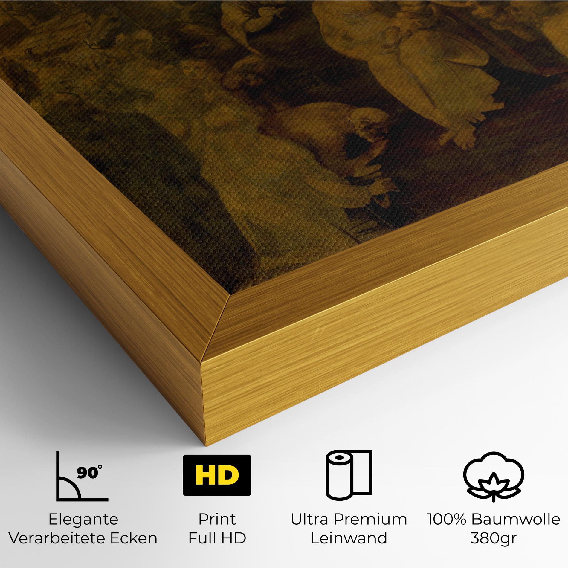 Leinwandbild Leonardo Da Vinci Adorazione Dei Magi mockup 4